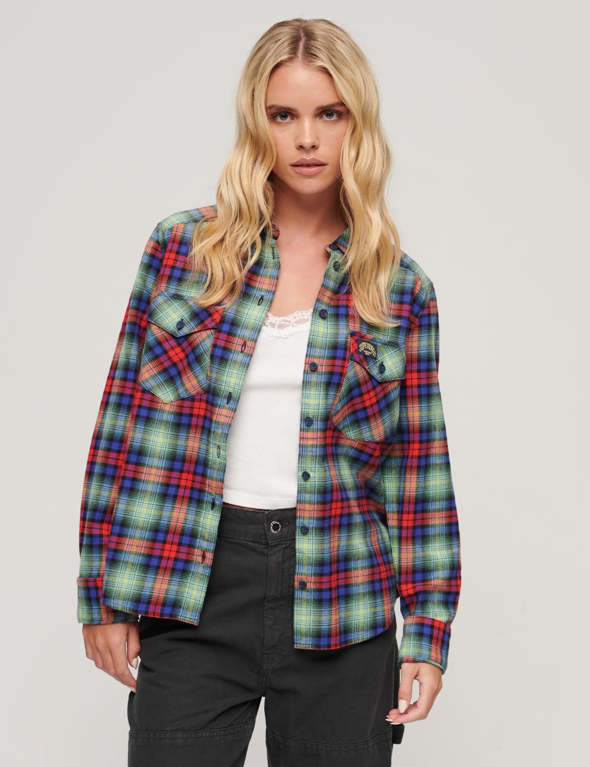 Organic Cotton Checked Relaxed Shirt | Superdry | M&S