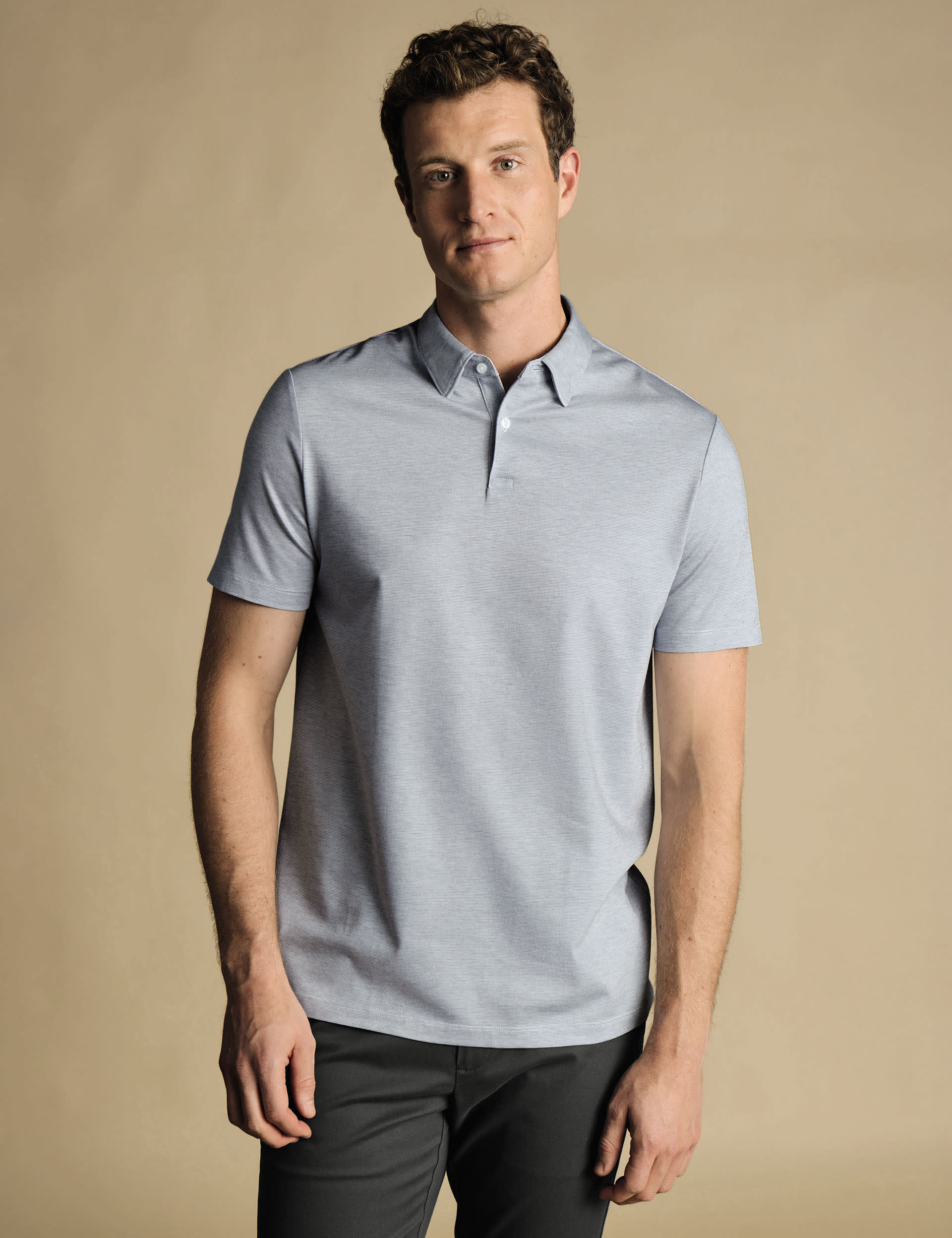 Cotton Rich Geometric Polo Shirt | Charles Tyrwhitt | M&S