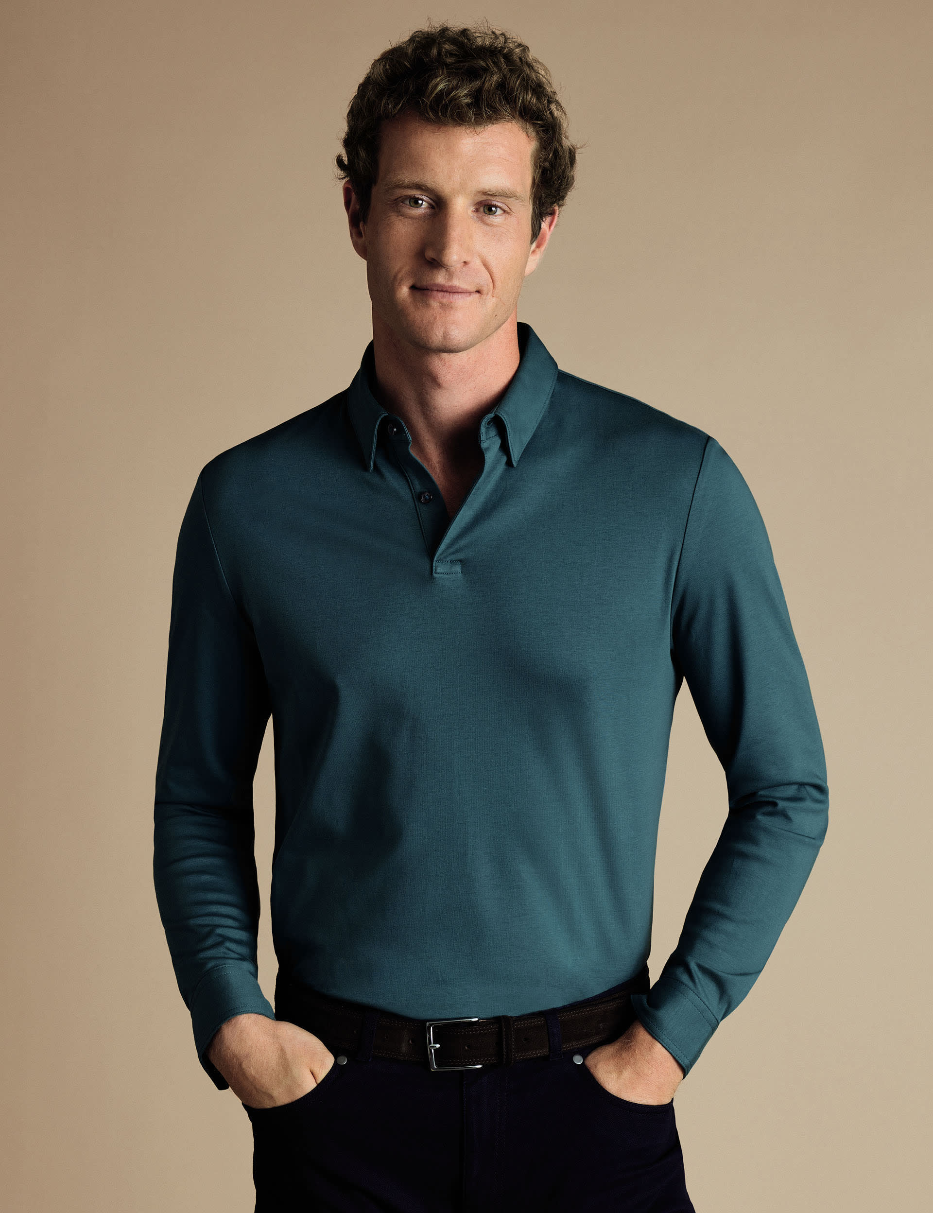 Long Sleeve Polo Men