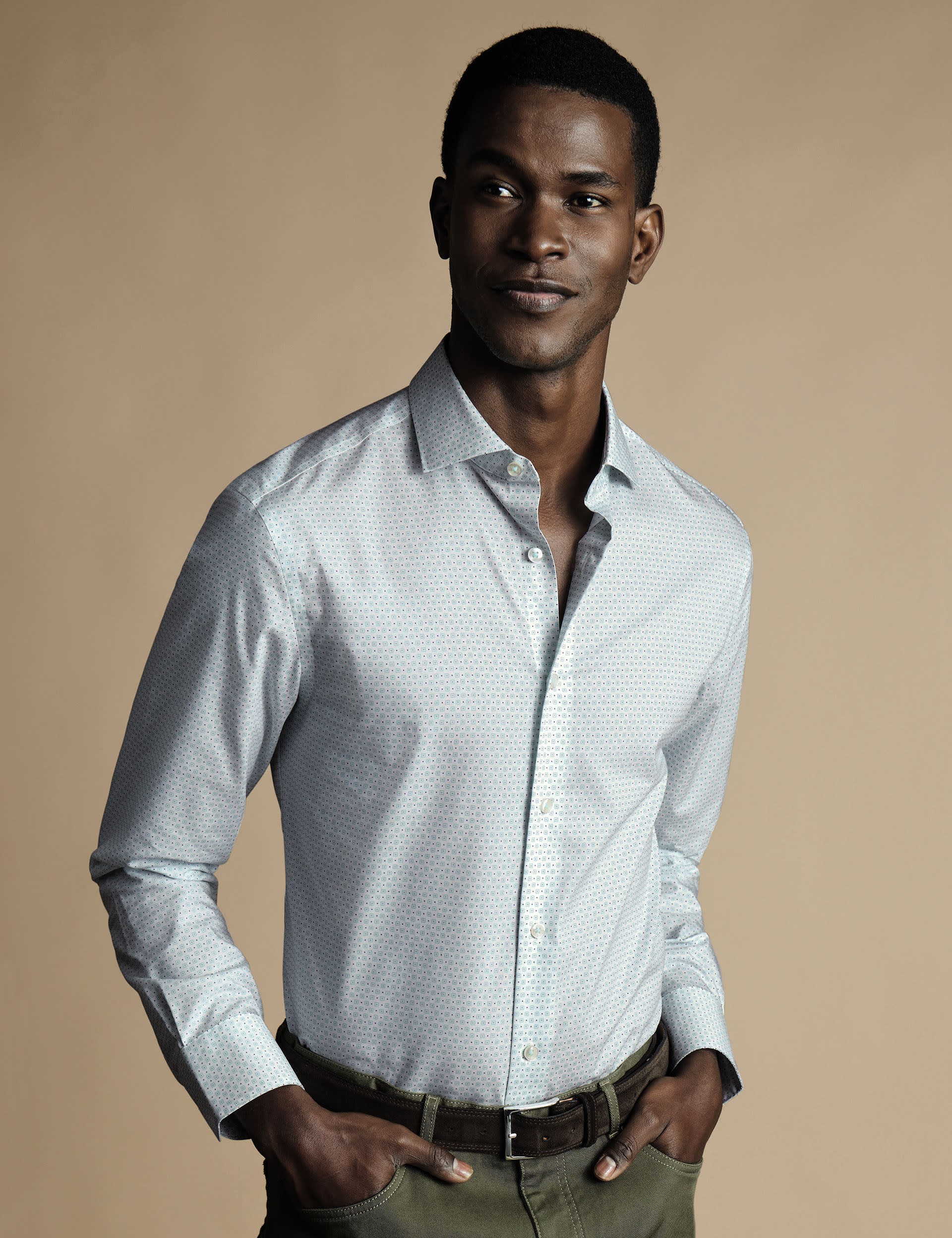 Slim Fit Non Iron Pure Cotton Print Shirt | Charles Tyrwhitt | M&S