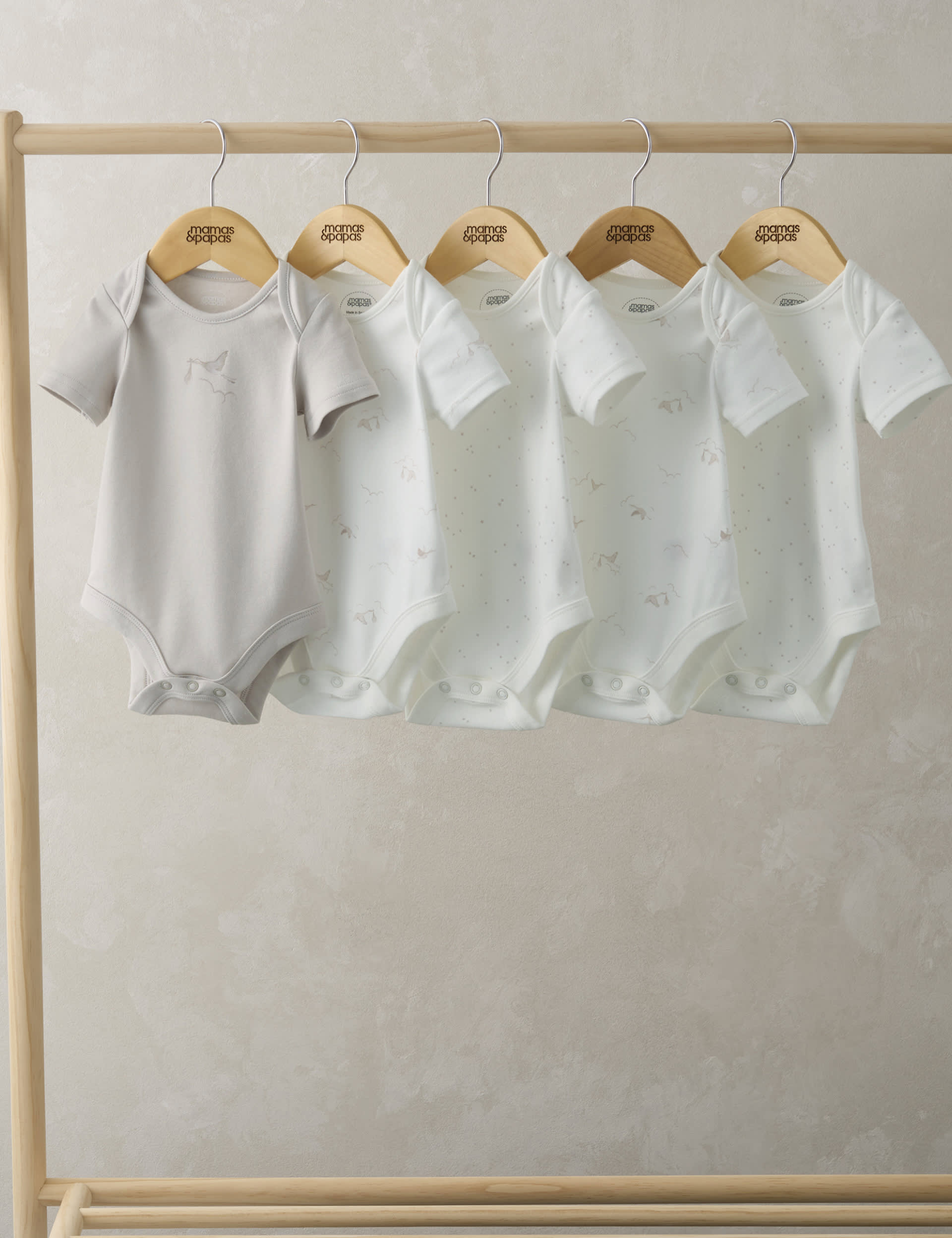 5-Pack Printed Bodysuits Soft Cotton, Fun Themes