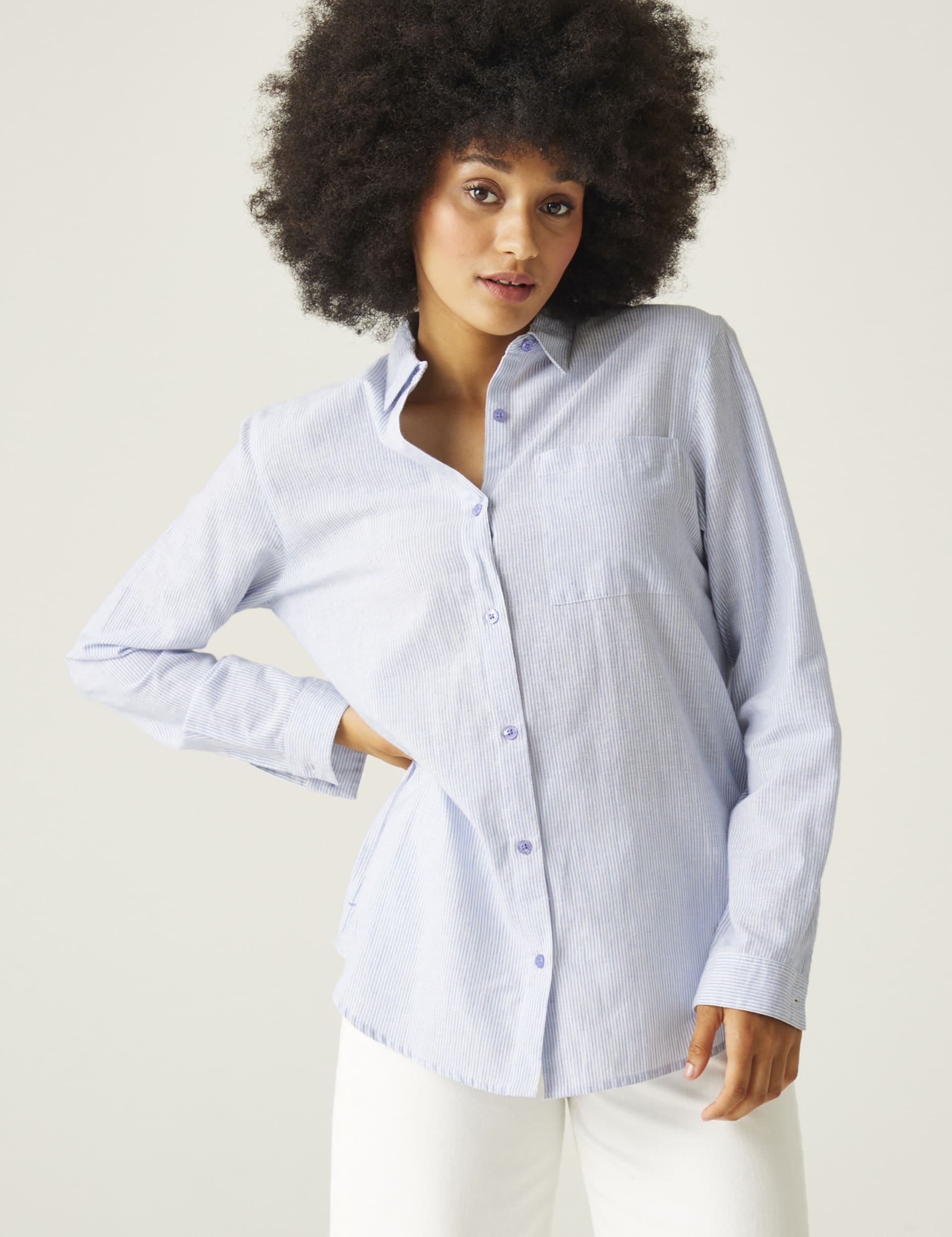 Primevere Cotton Rich Striped Shirt | Regatta | M&S