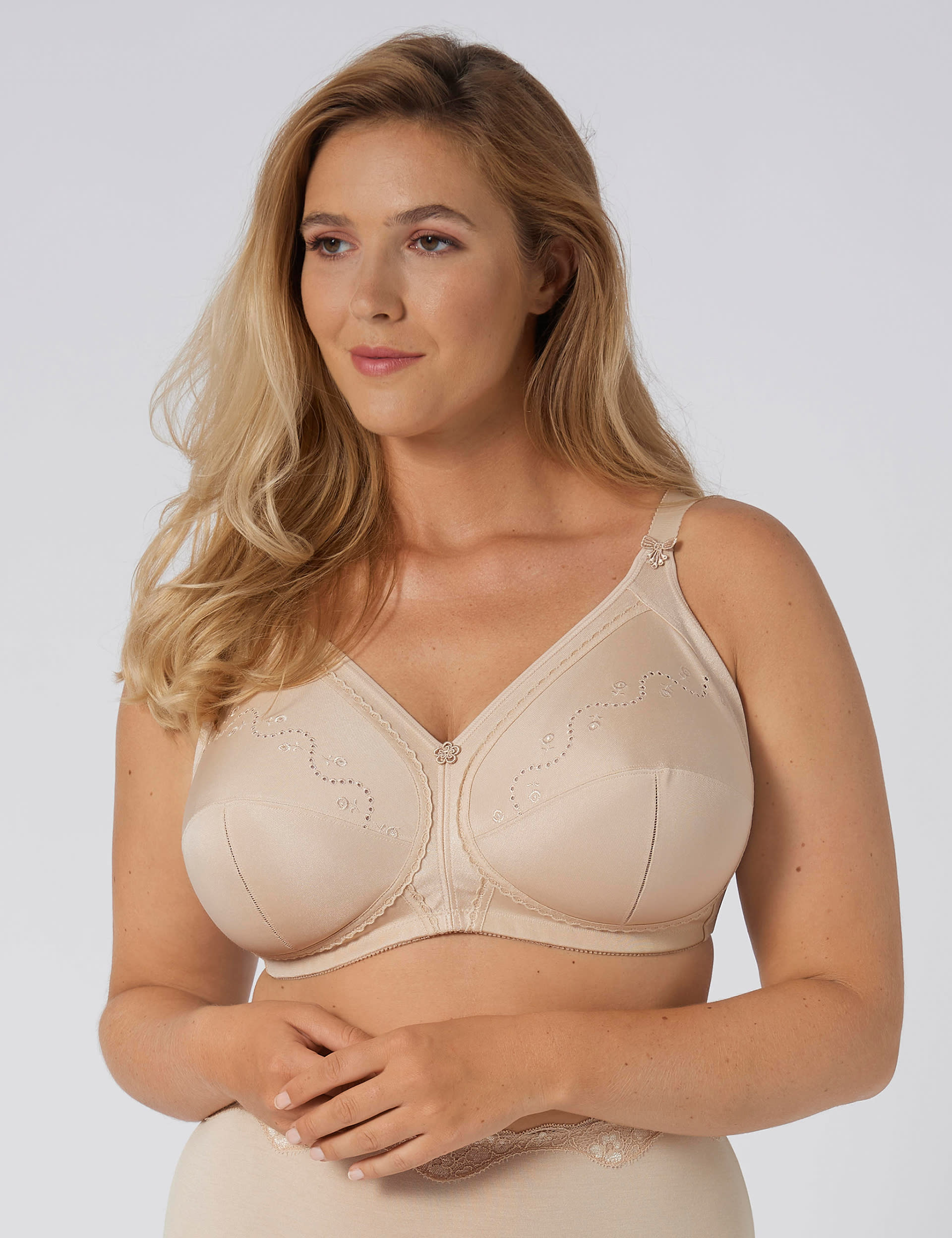 Doreen Non Wired Total Support Bra with Cotton C-DD