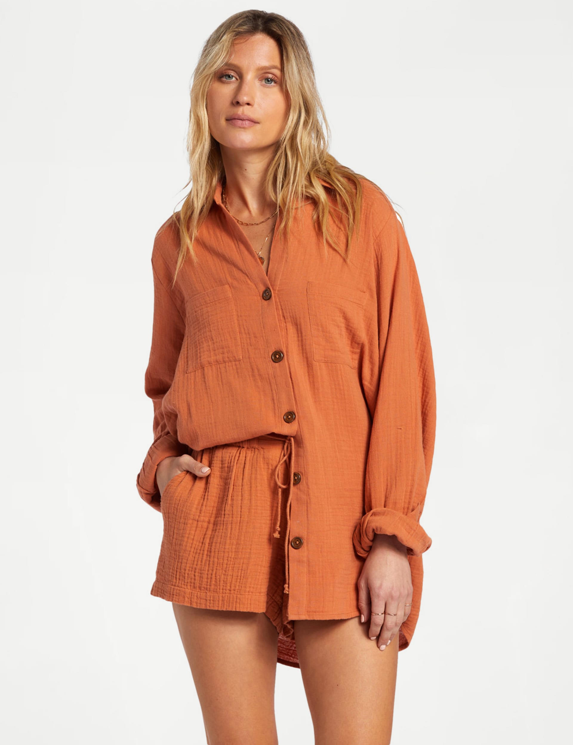 Swell Pure Cotton Beach Cover Up Shirt Billabong M&S