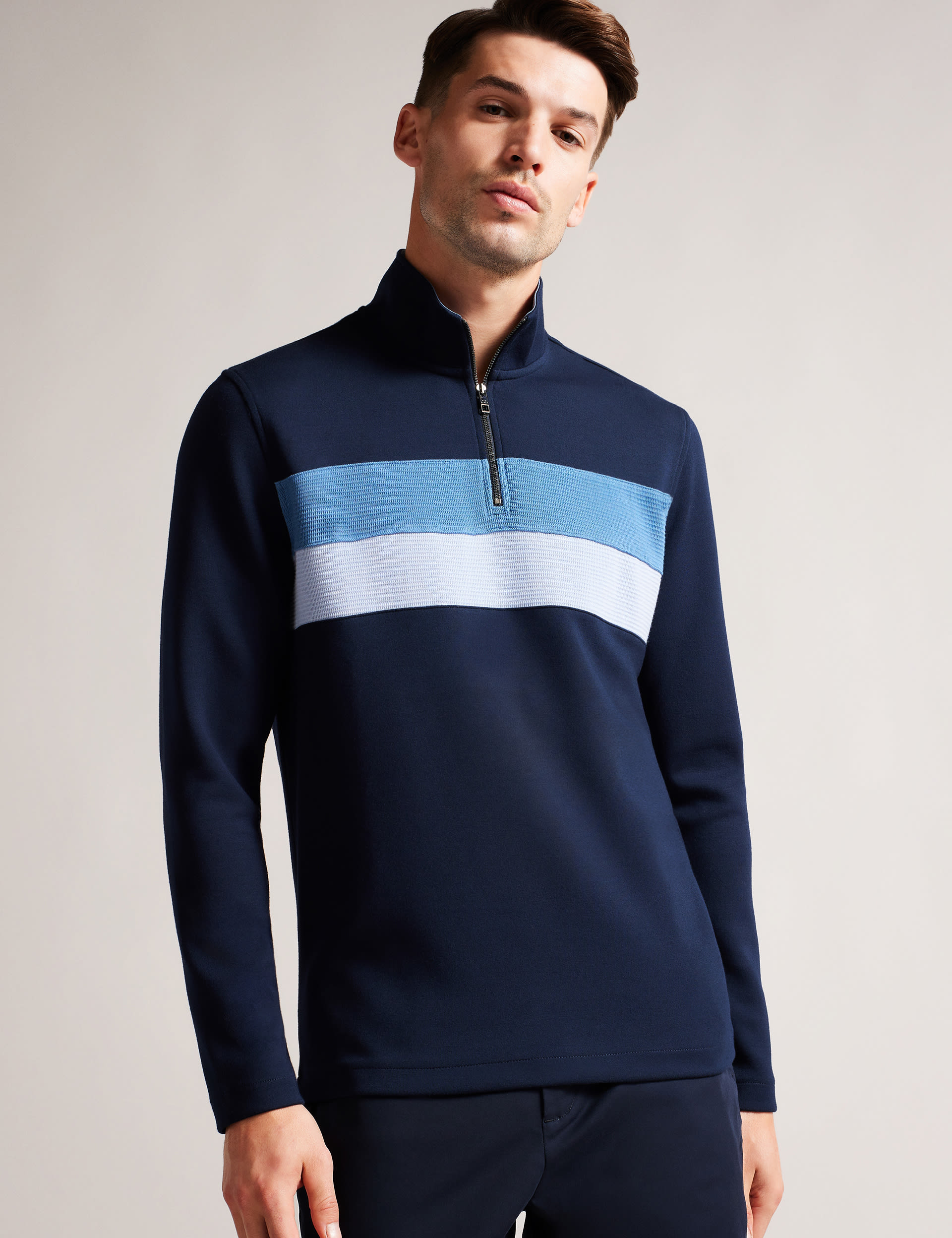 Modal Blend Half Zip Funnel Neck Sweatshirt | Ted Baker | M&S