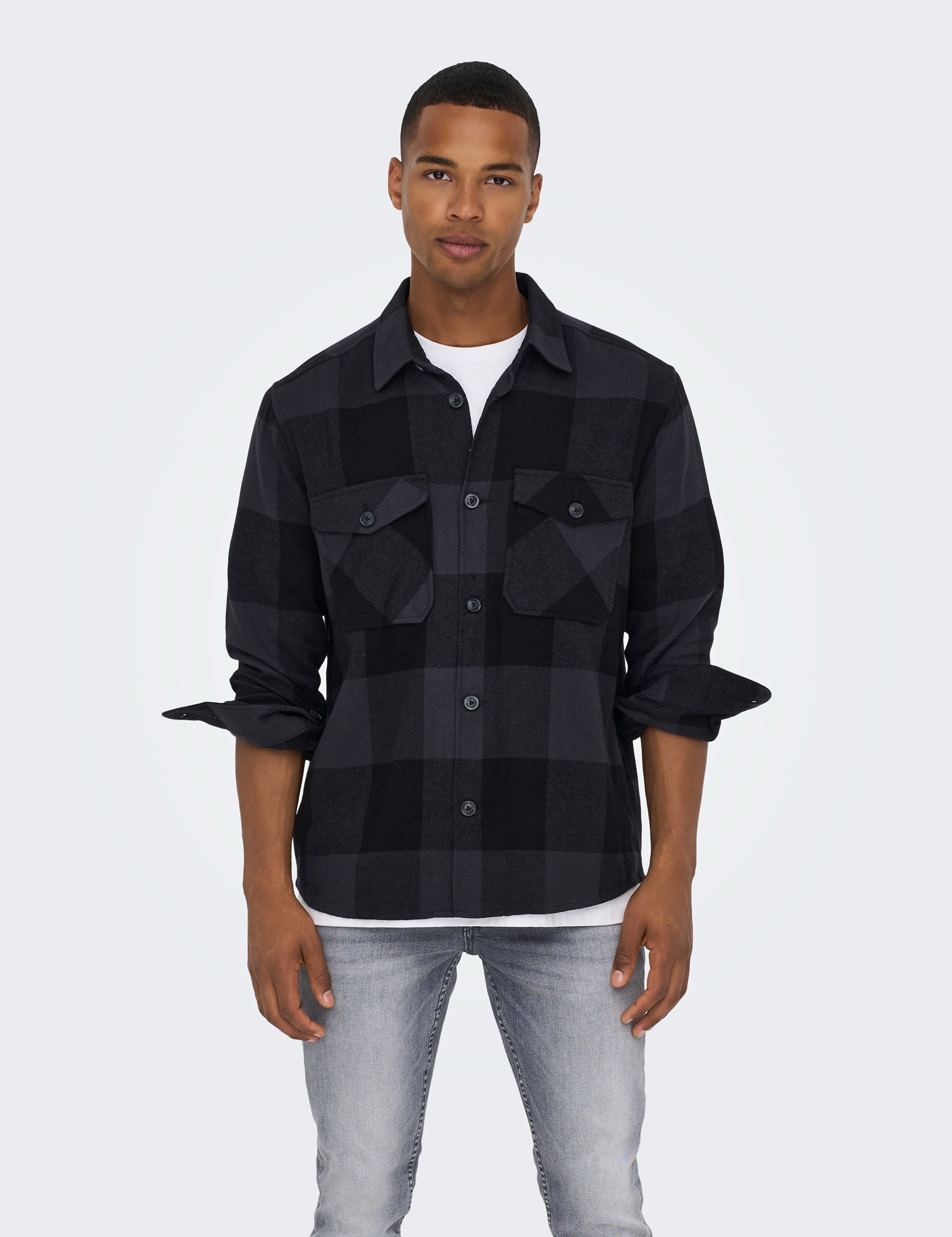 Pure Cotton Checked Overshirt | ONLY & SONS | M&S