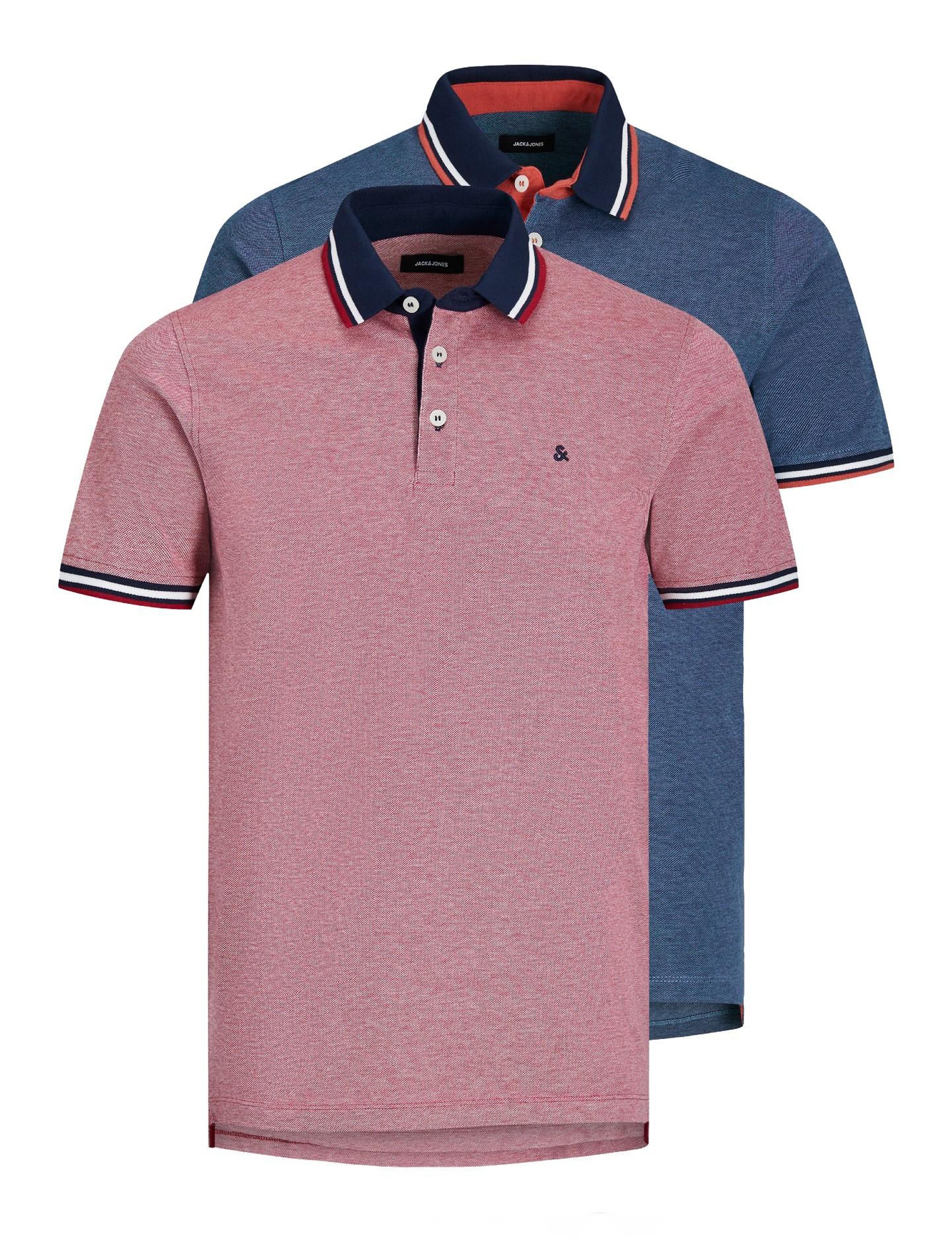 2pk Slim Fit Pure Cotton Tipped Polo Shirts