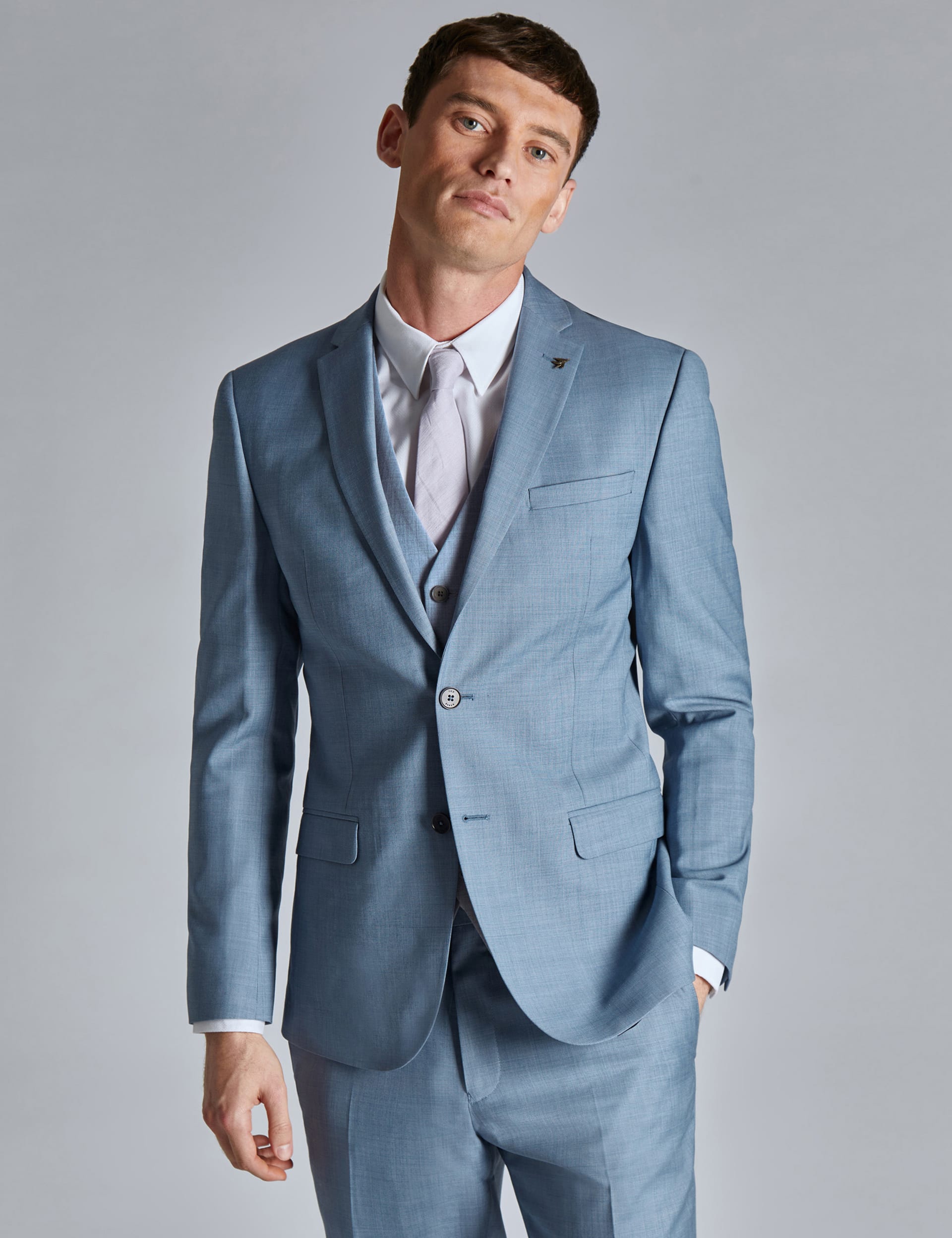 Slim Fit Wool Blend Sharkskin Suit Jacket | Ted Baker | M&S