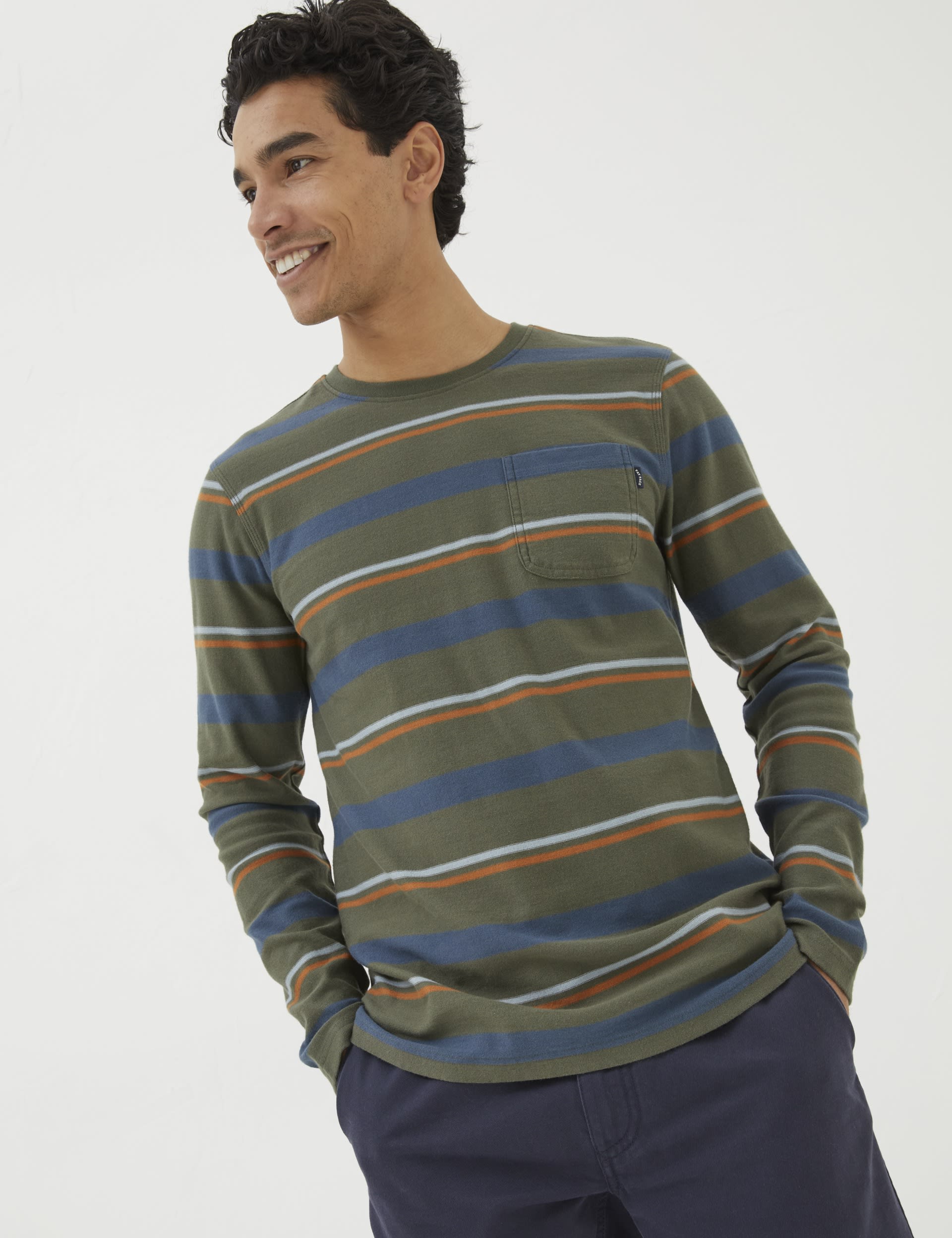 Pure Cotton Striped Long Sleeve T-Shirt | FatFace | M&S