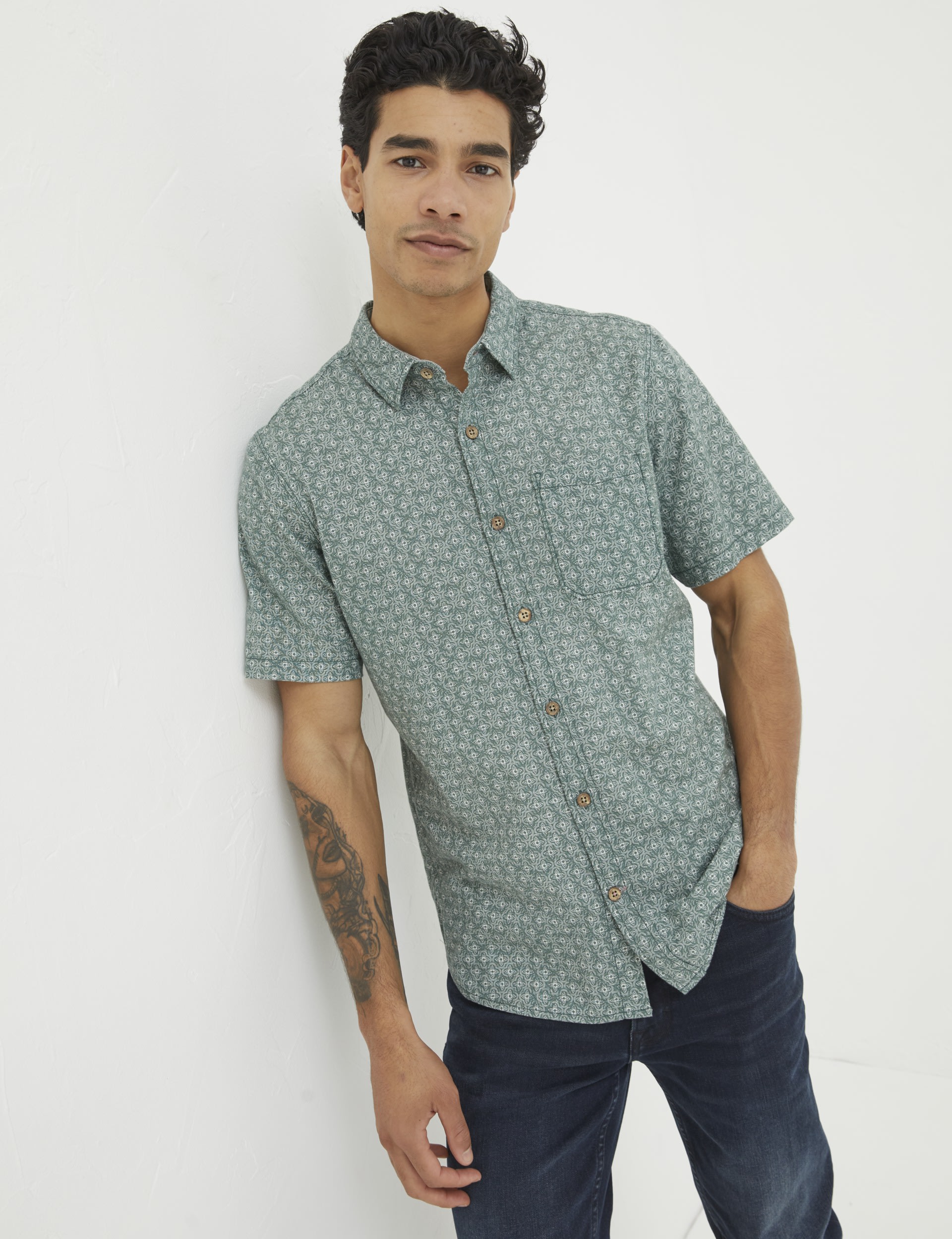 Pure Cotton Printed Shirt | FatFace | M&S