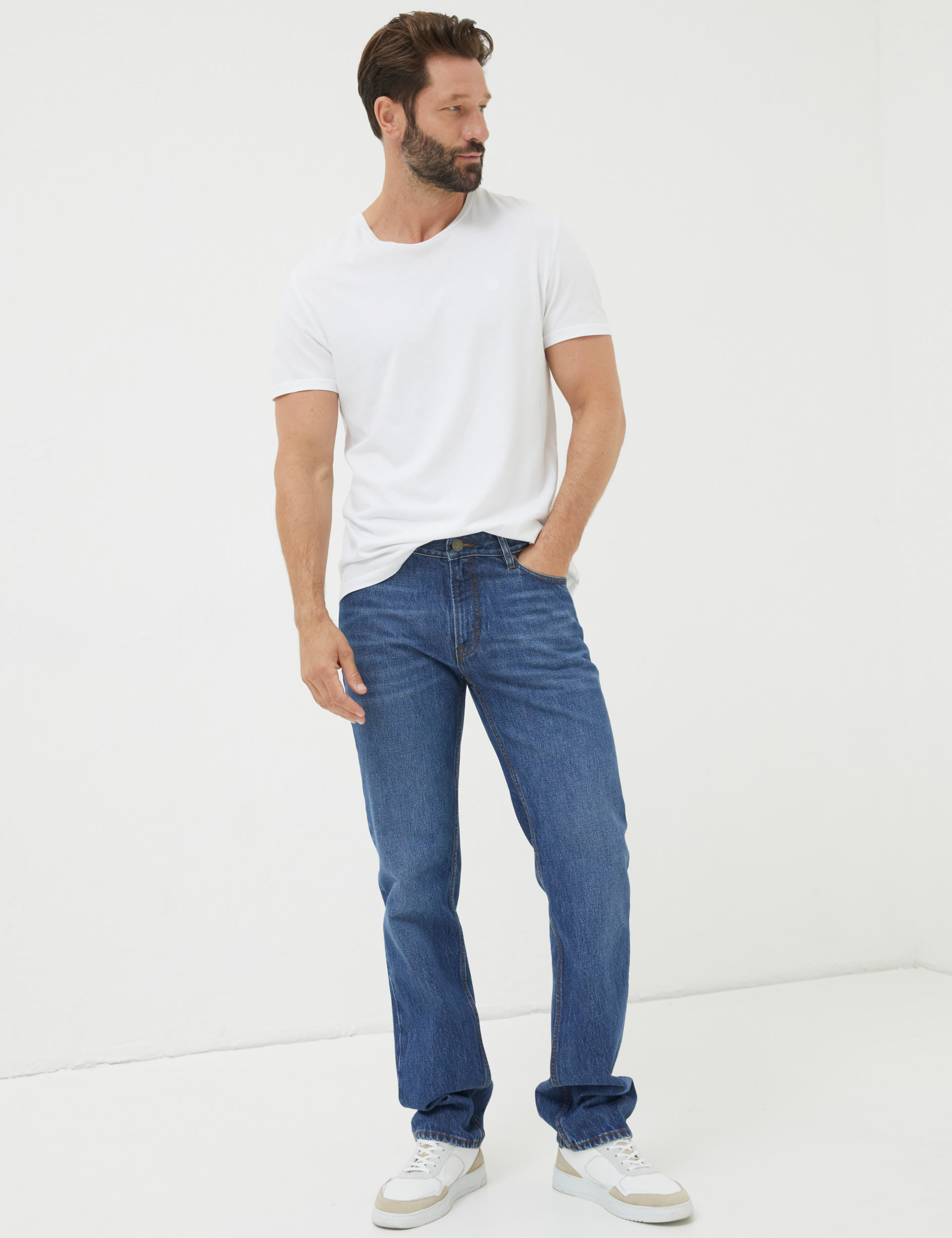 Straight Fit Pure Cotton 5 Pocket Jeans | FatFace | M&S