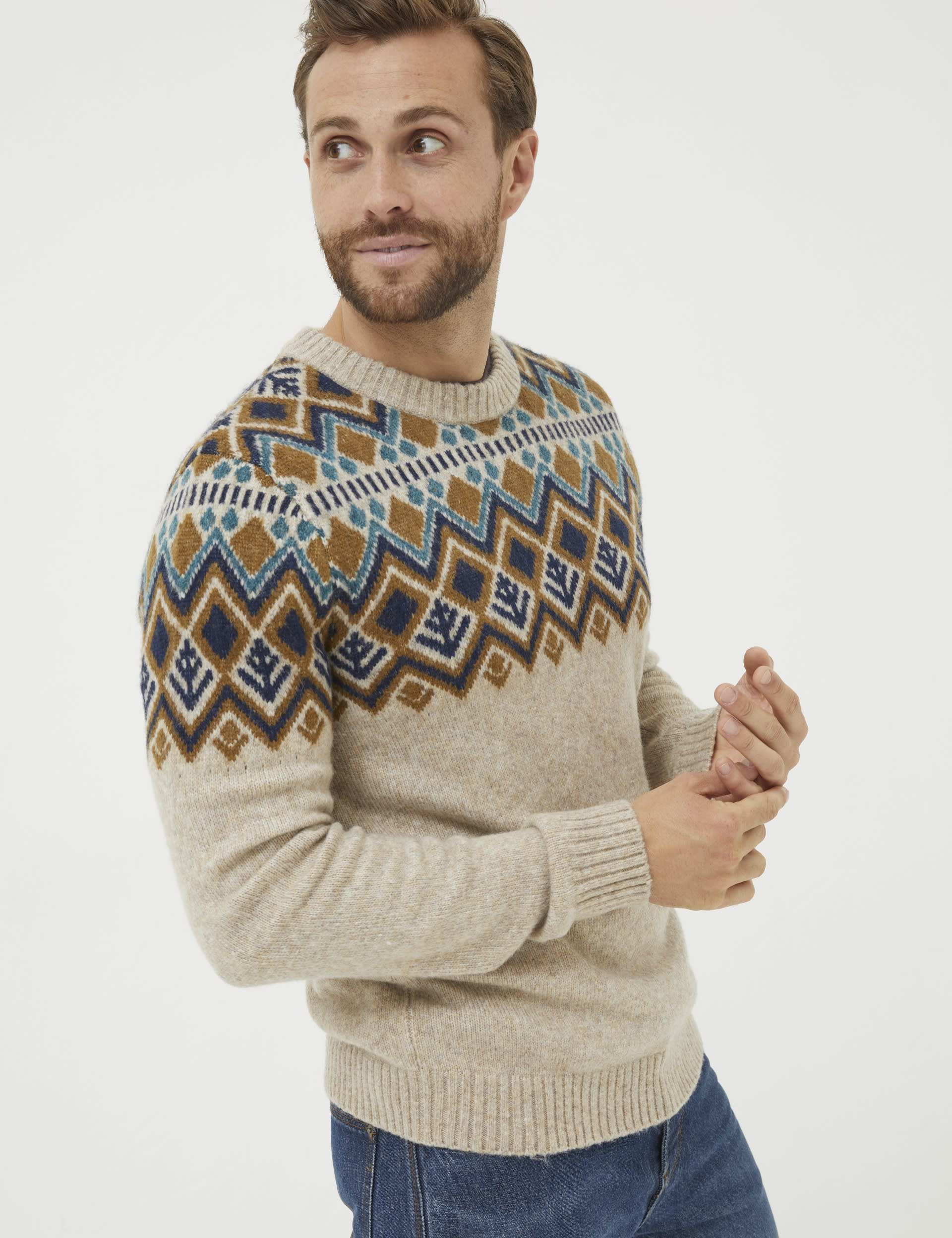 Fair Isle Crew Neck Jumper | FatFace | M&S