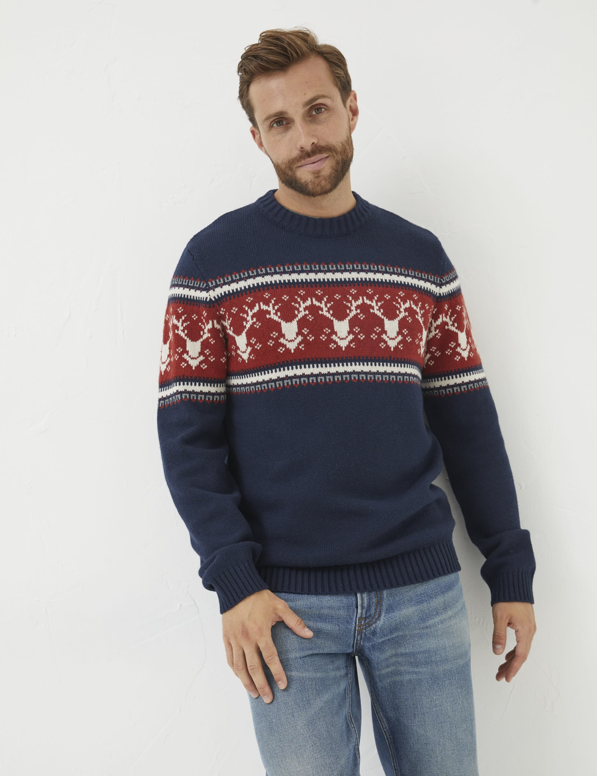 Cotton Rich Fair Isle Crew Neck Jumper | FatFace | M&S