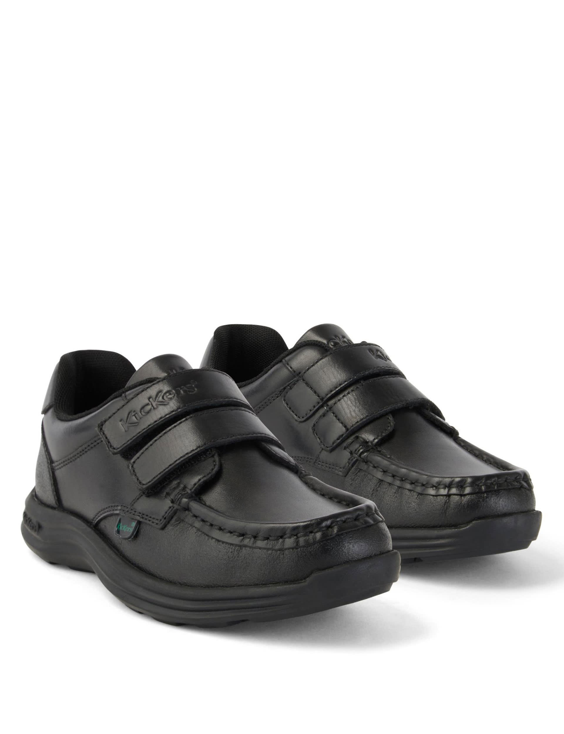 Kids' Leather Riptape School Shoes