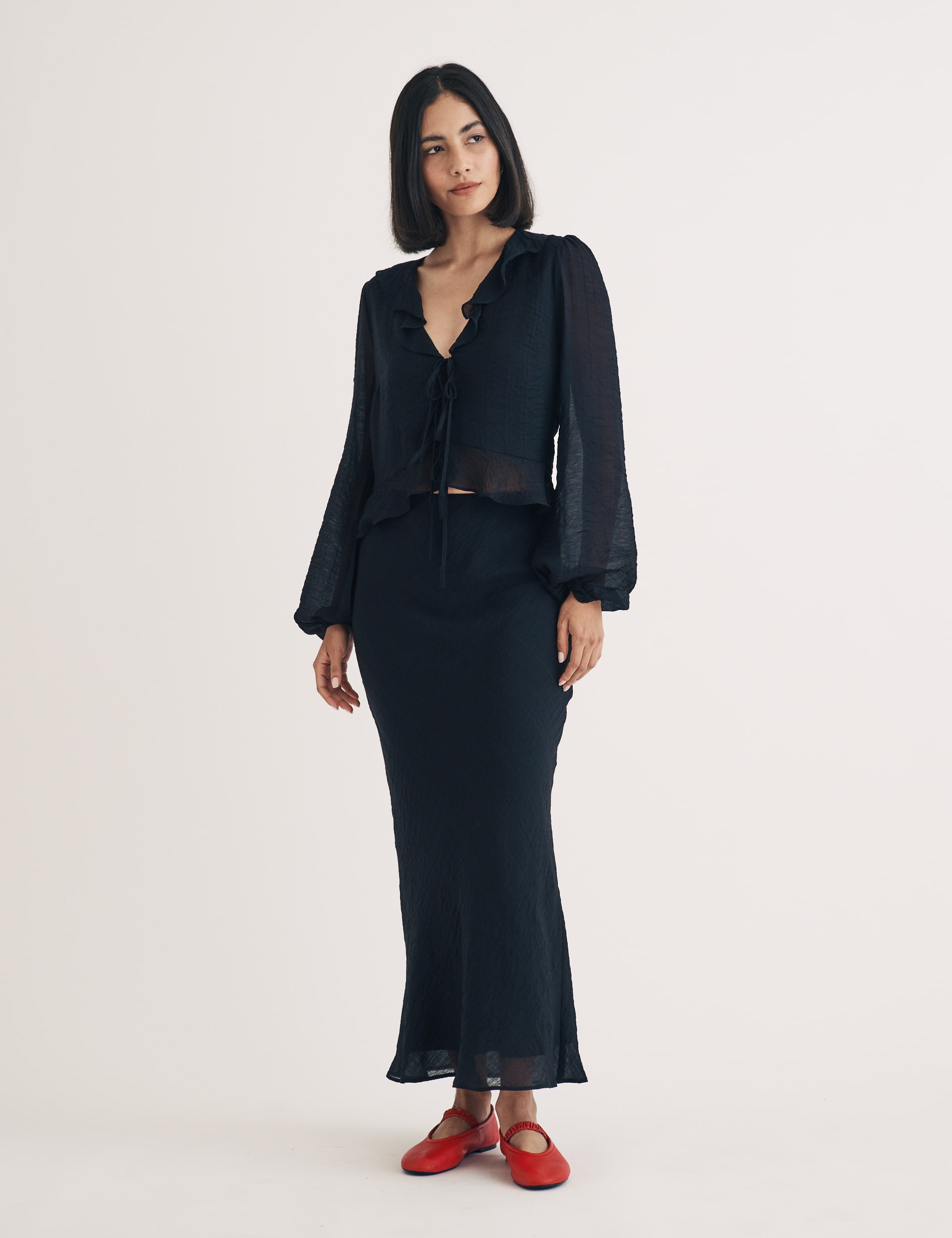MAISY™ – Ruffled V-Neck Blouse main image 1