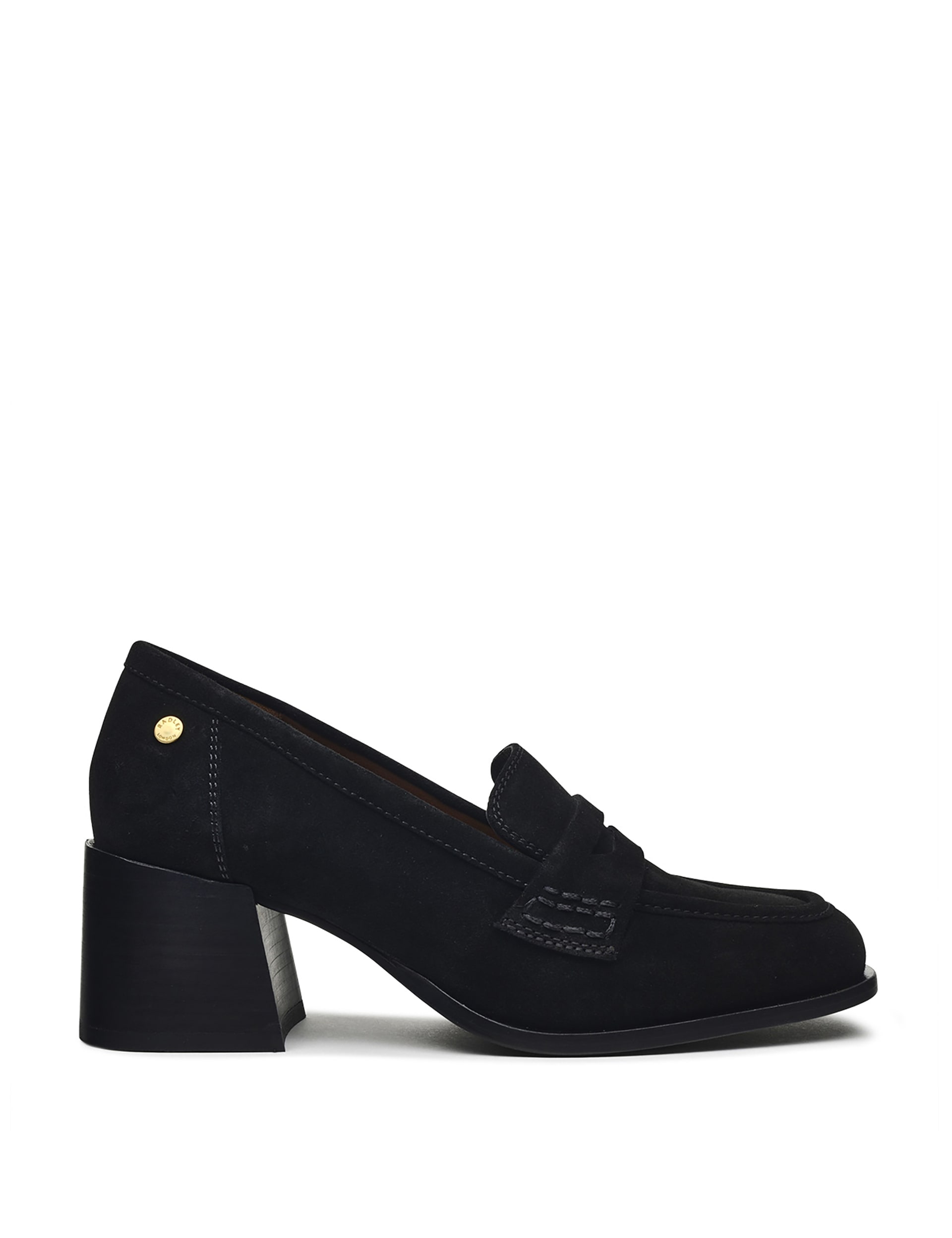 Thistle Suede Block Heel Loafers