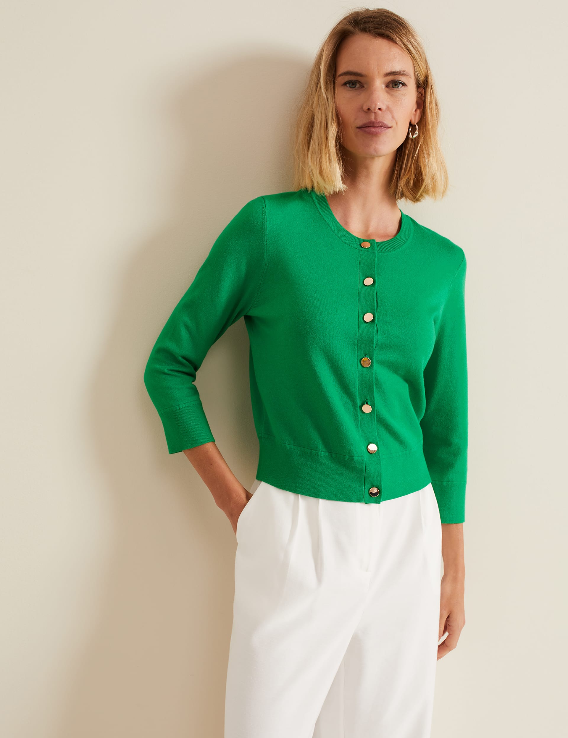 Button Detail Cardigan | Phase Eight | M&S