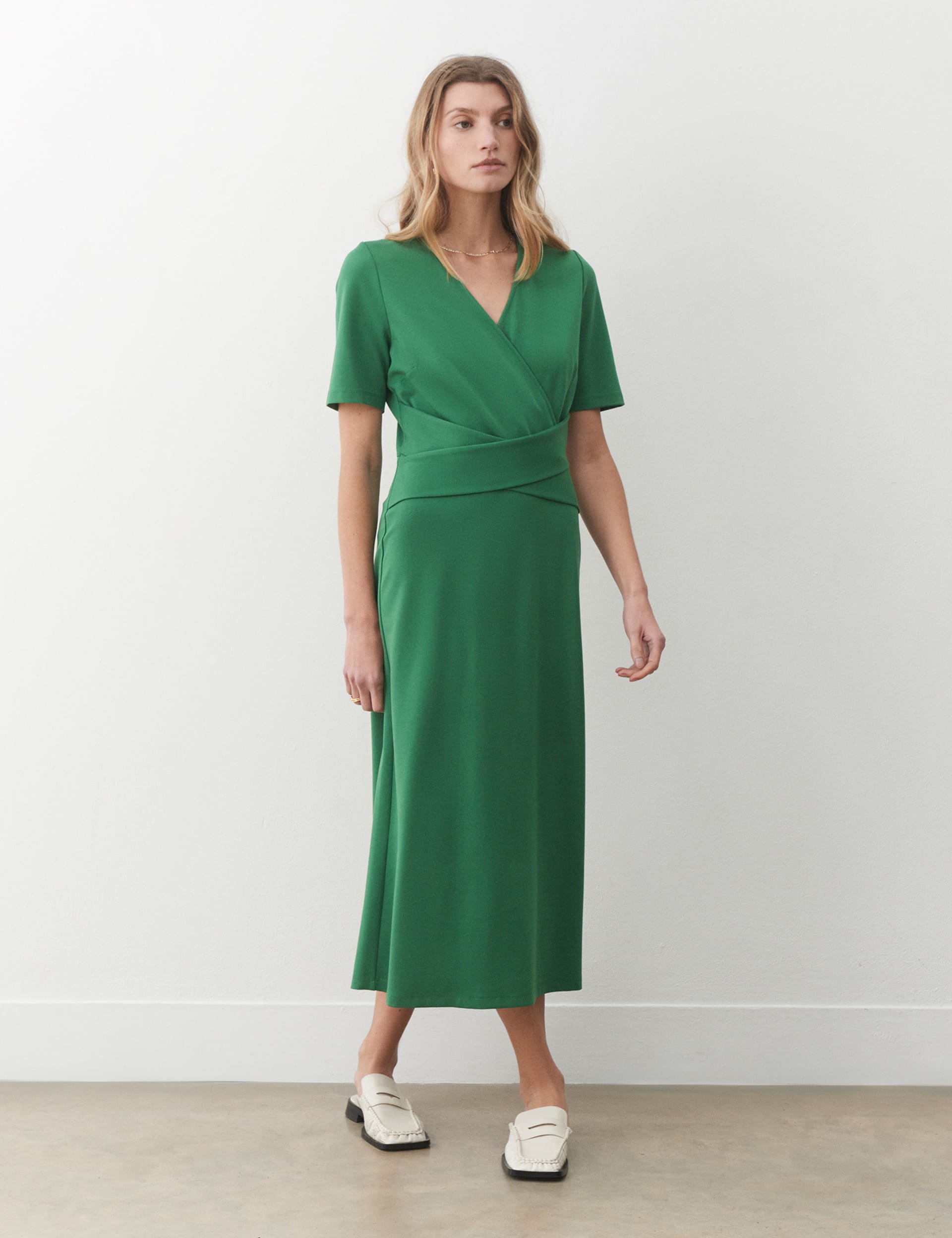 V-Neck Midi Waisted Dress | Finery London | M&S