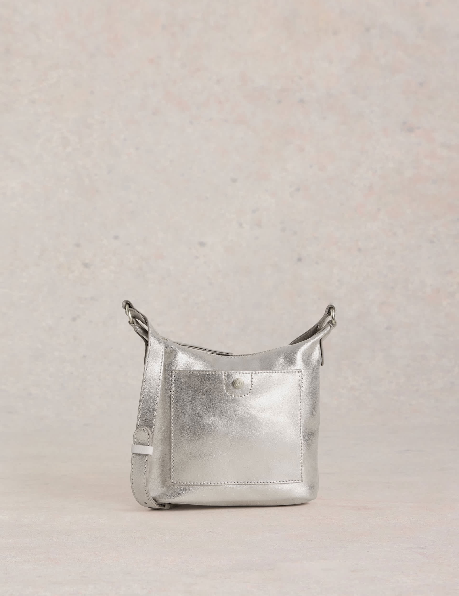 Metallic 'Note' Crossbody Bag