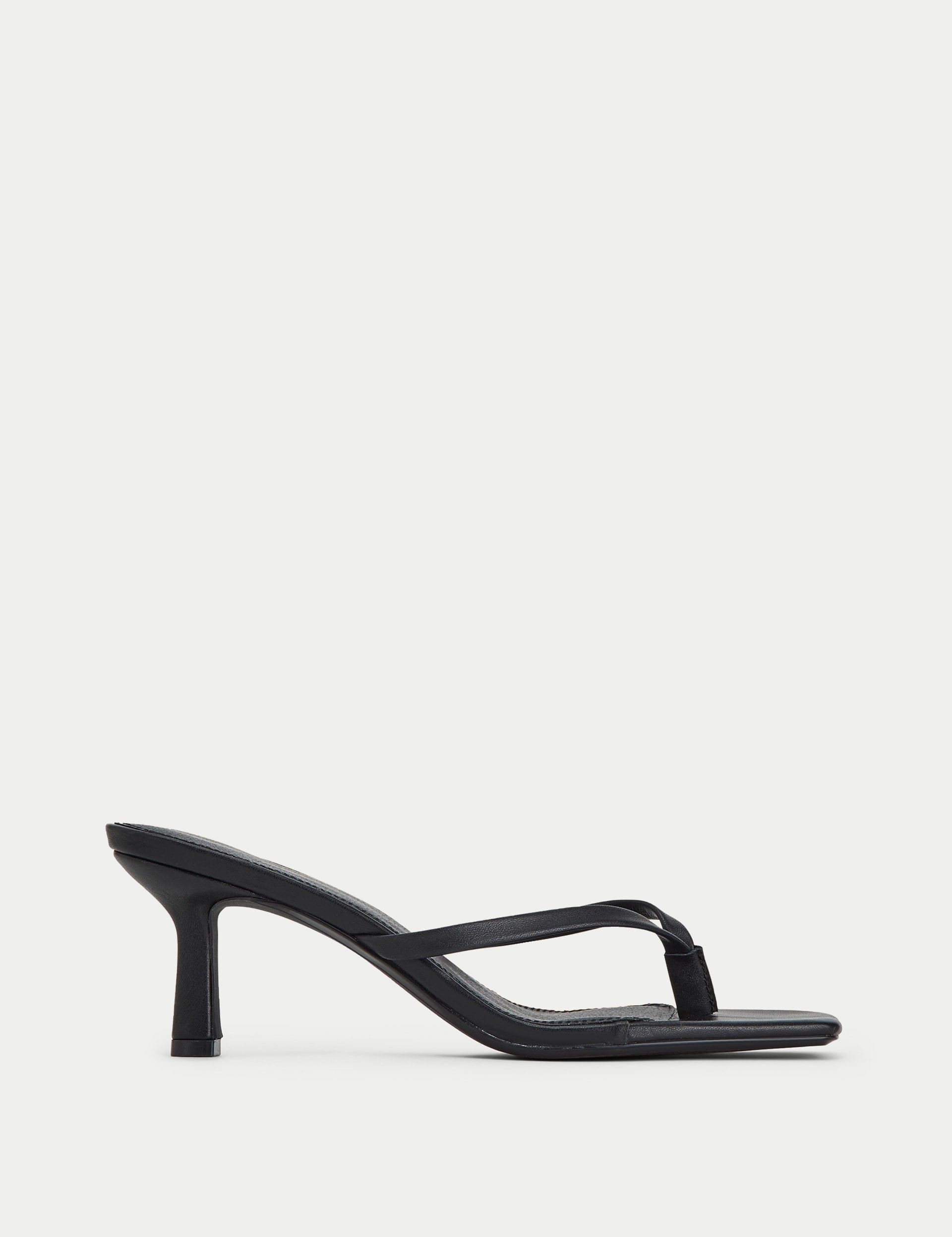 Leather Kitten Heel Flip Flop Mules | SOSANDAR | M&S