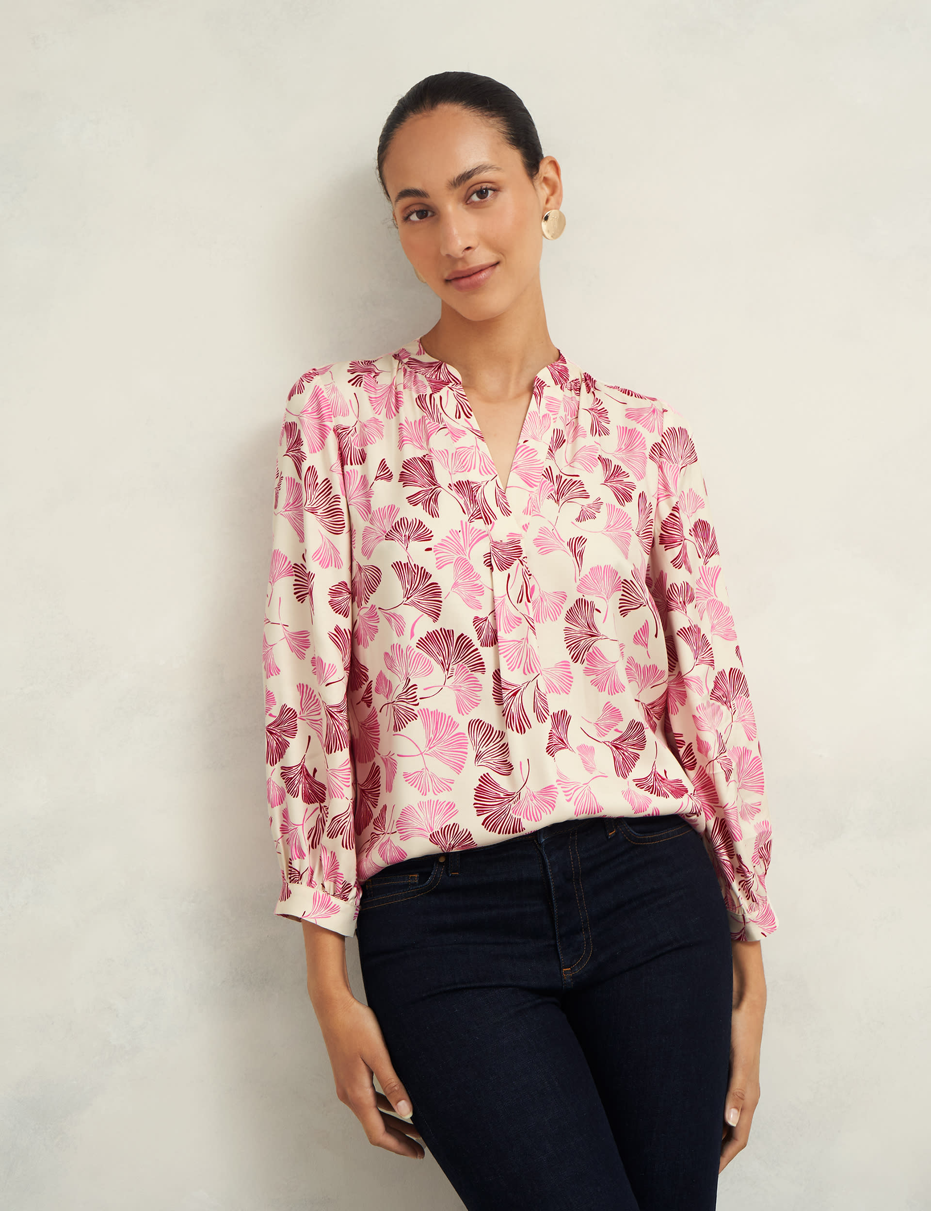 Floral Notch Neck Blouse | HOBBS | M&S