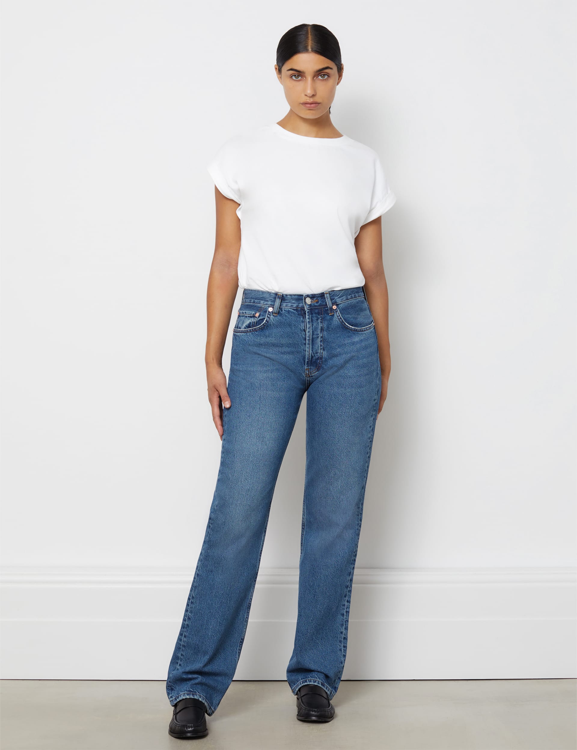 Mid Rise Straight Leg Jeans | Albaray | M&S