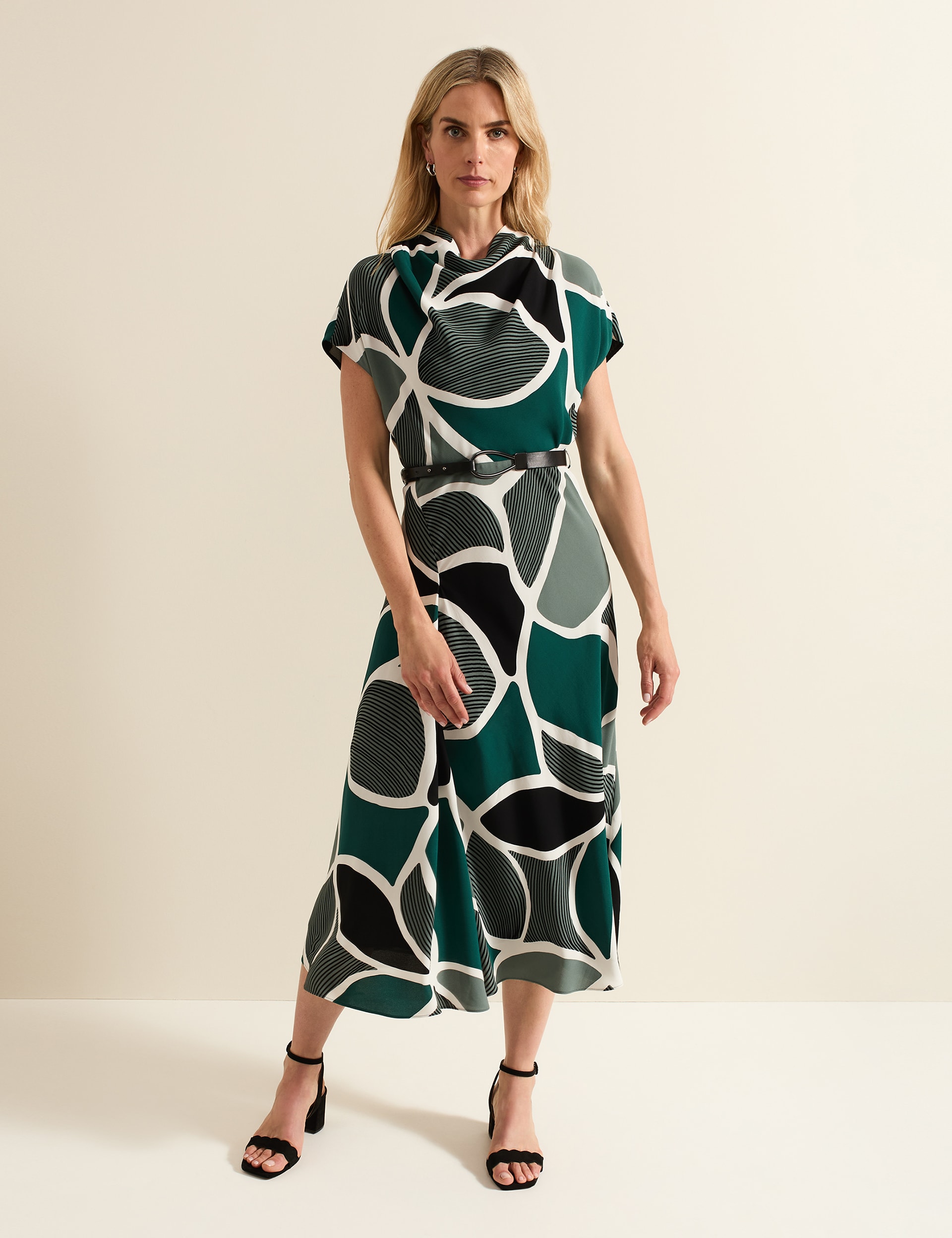 Floral Cowl Neck Belted Midi Dress | Phase Eight | M&S