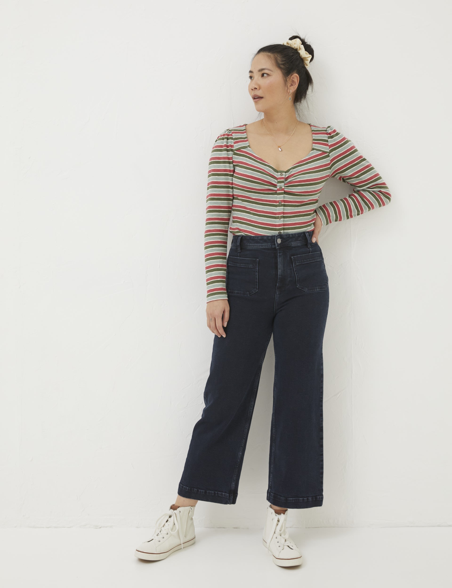 Wide Leg Cropped Jeans | FatFace | M&S