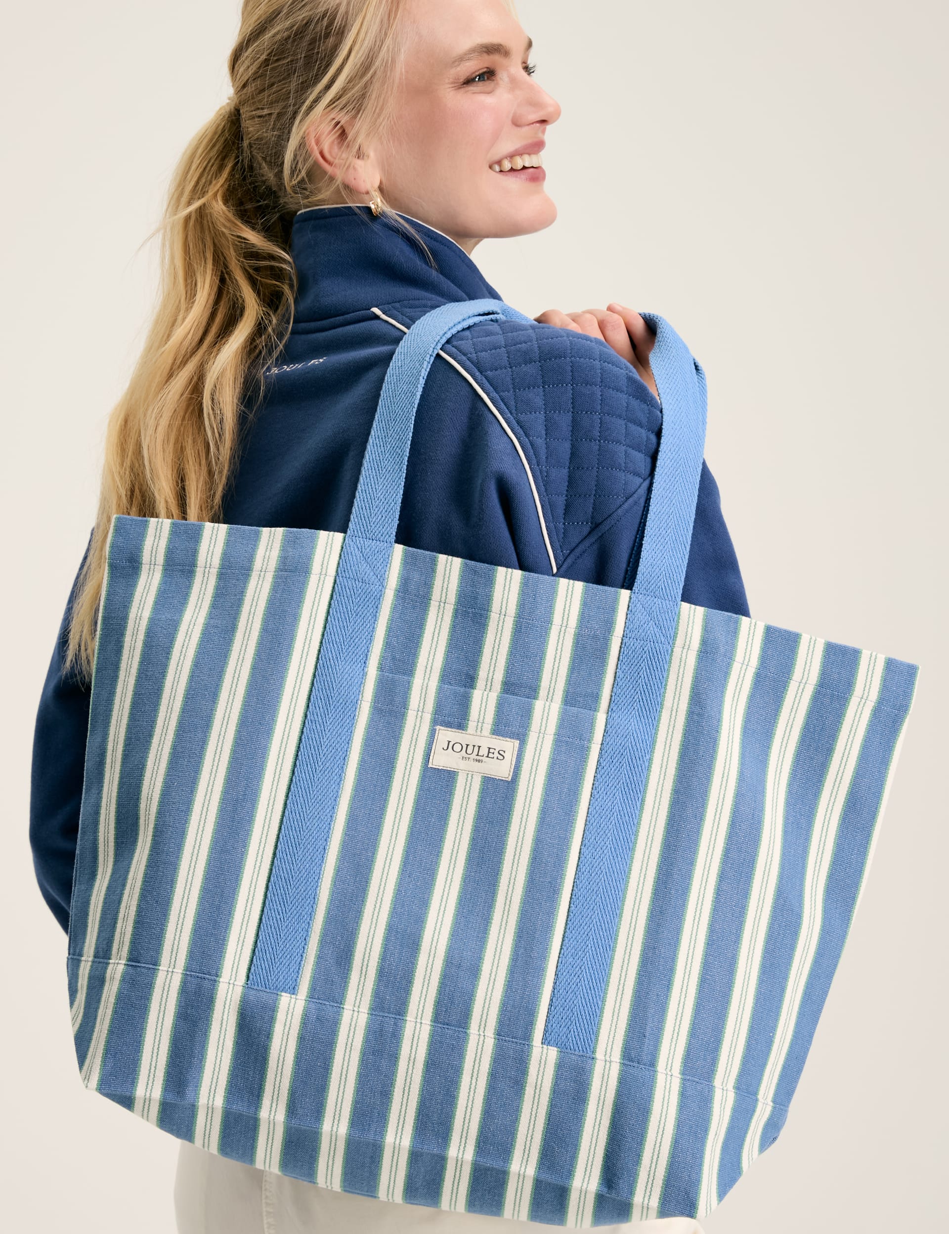 Striped Beach Bag | Joules | M&S