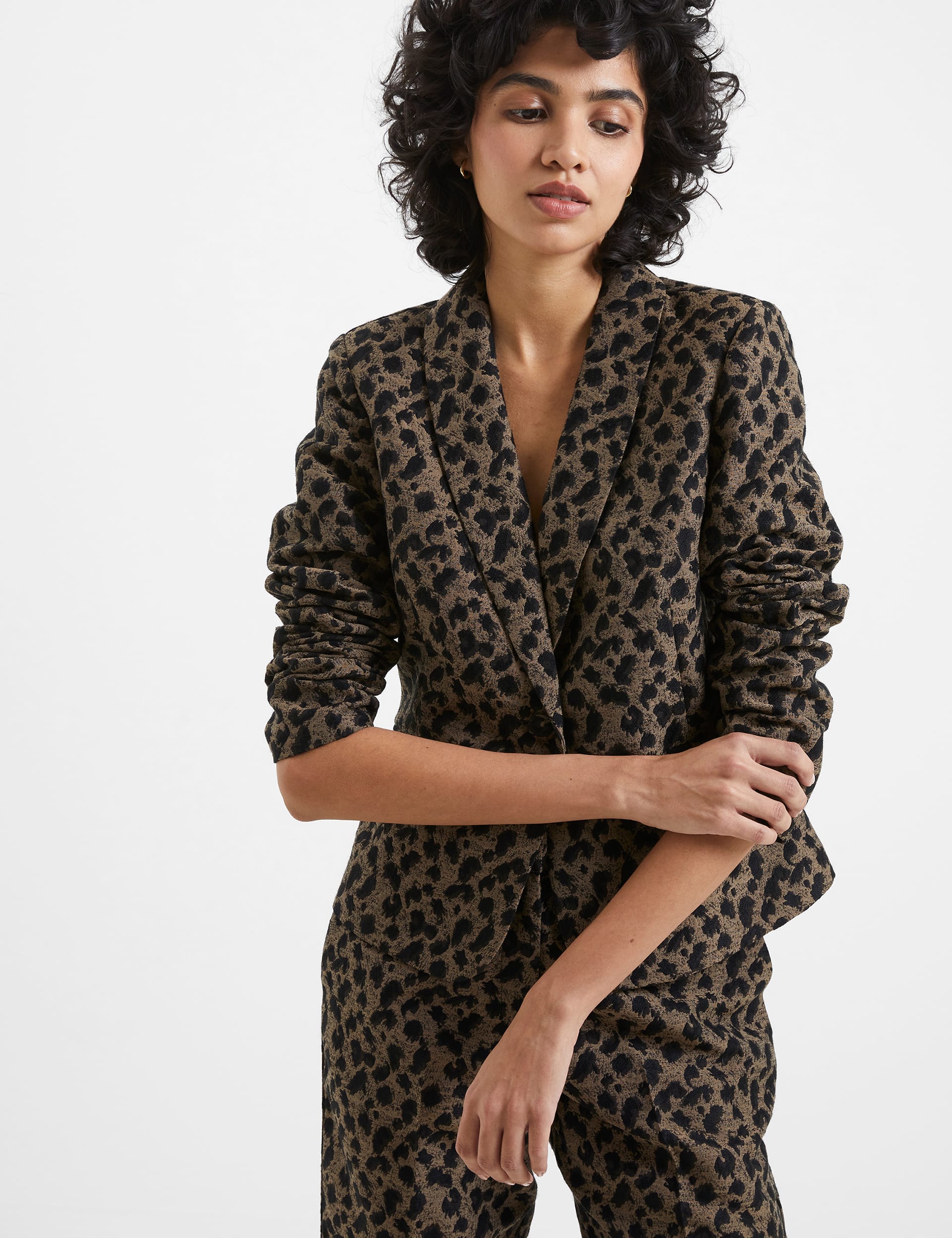 Animal Print Single Breasted Blazer | French Connection | M&S