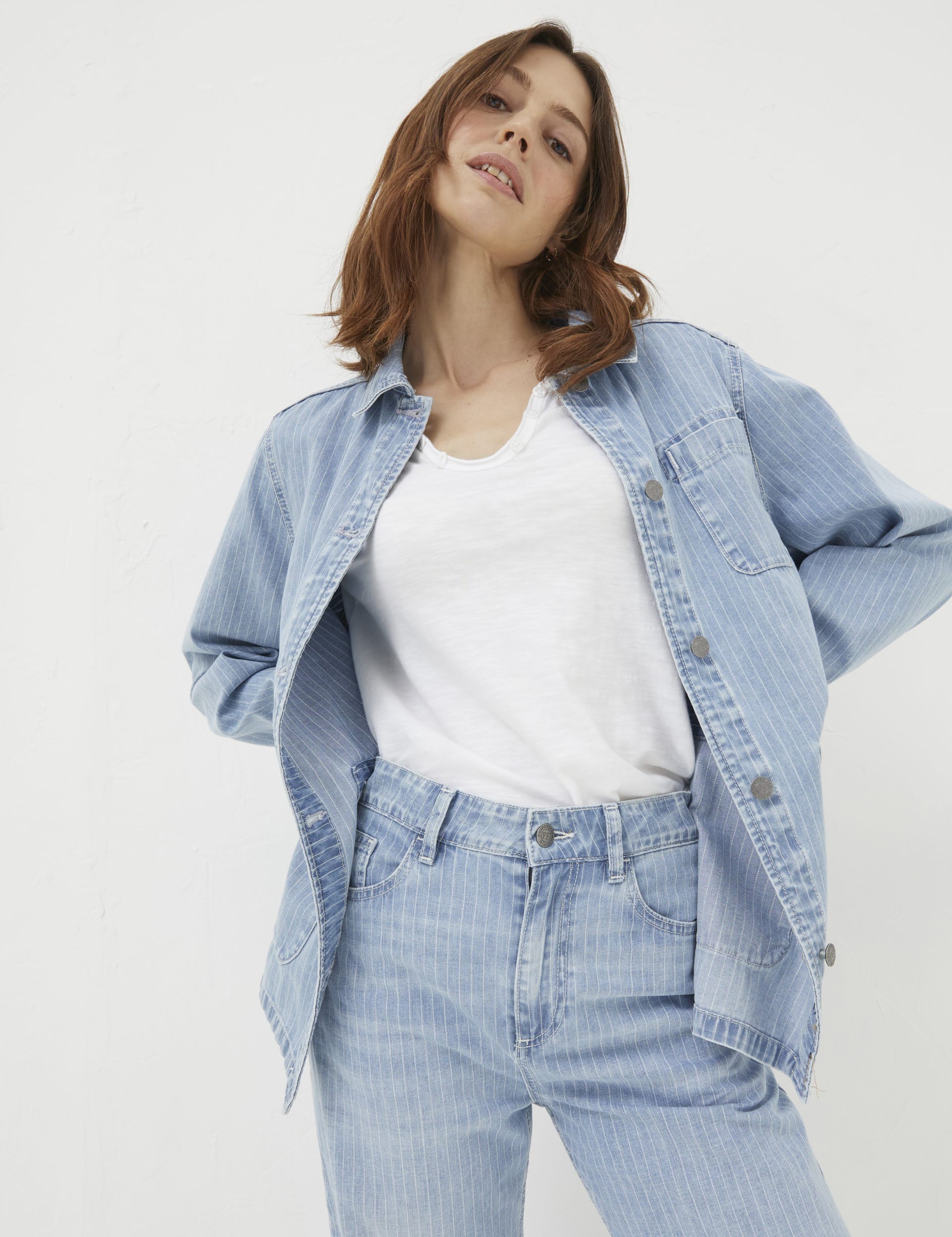 Denim Striped Jacket | FatFace | M&S