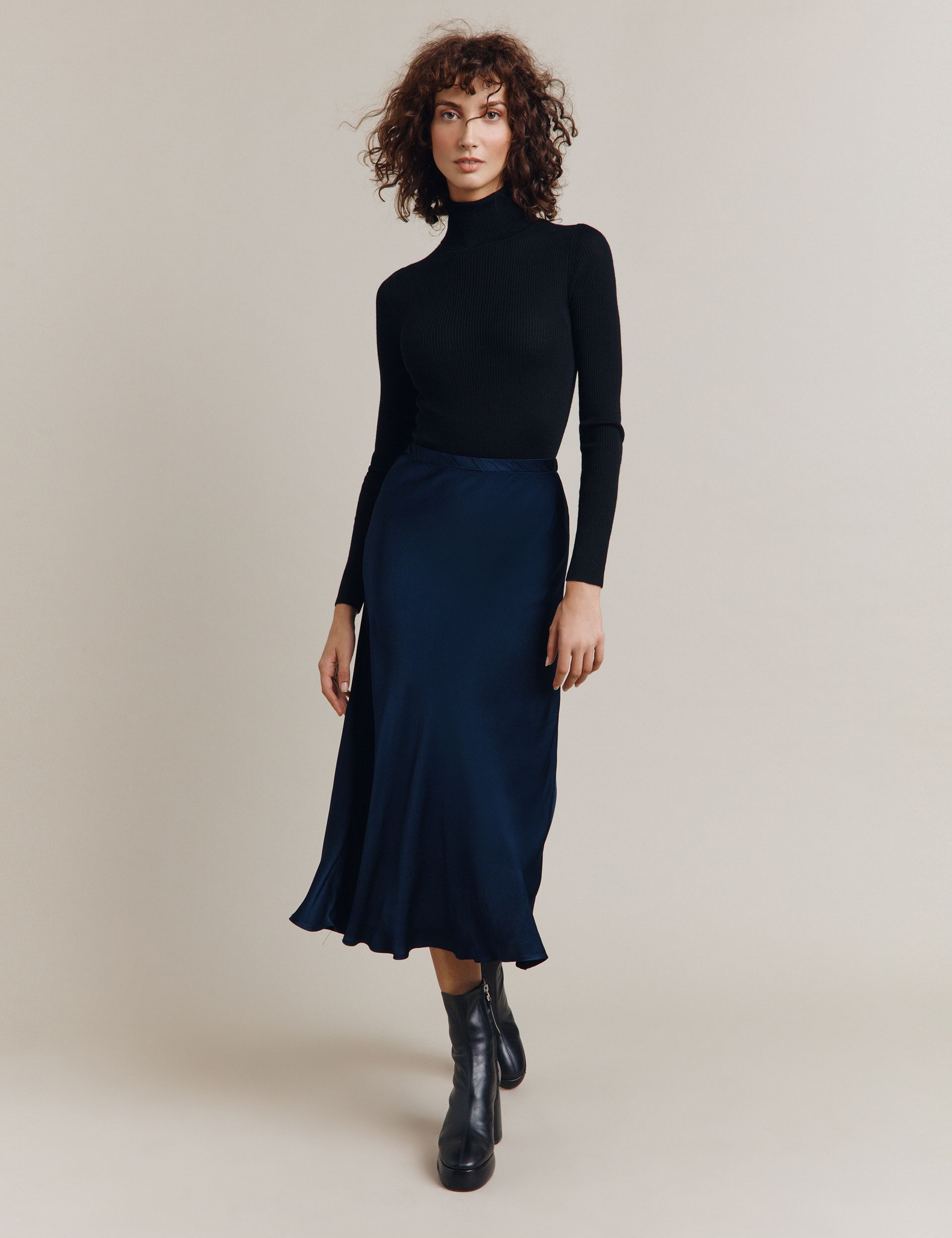 Satin Midi Slip Skirt | Ghost | M&S