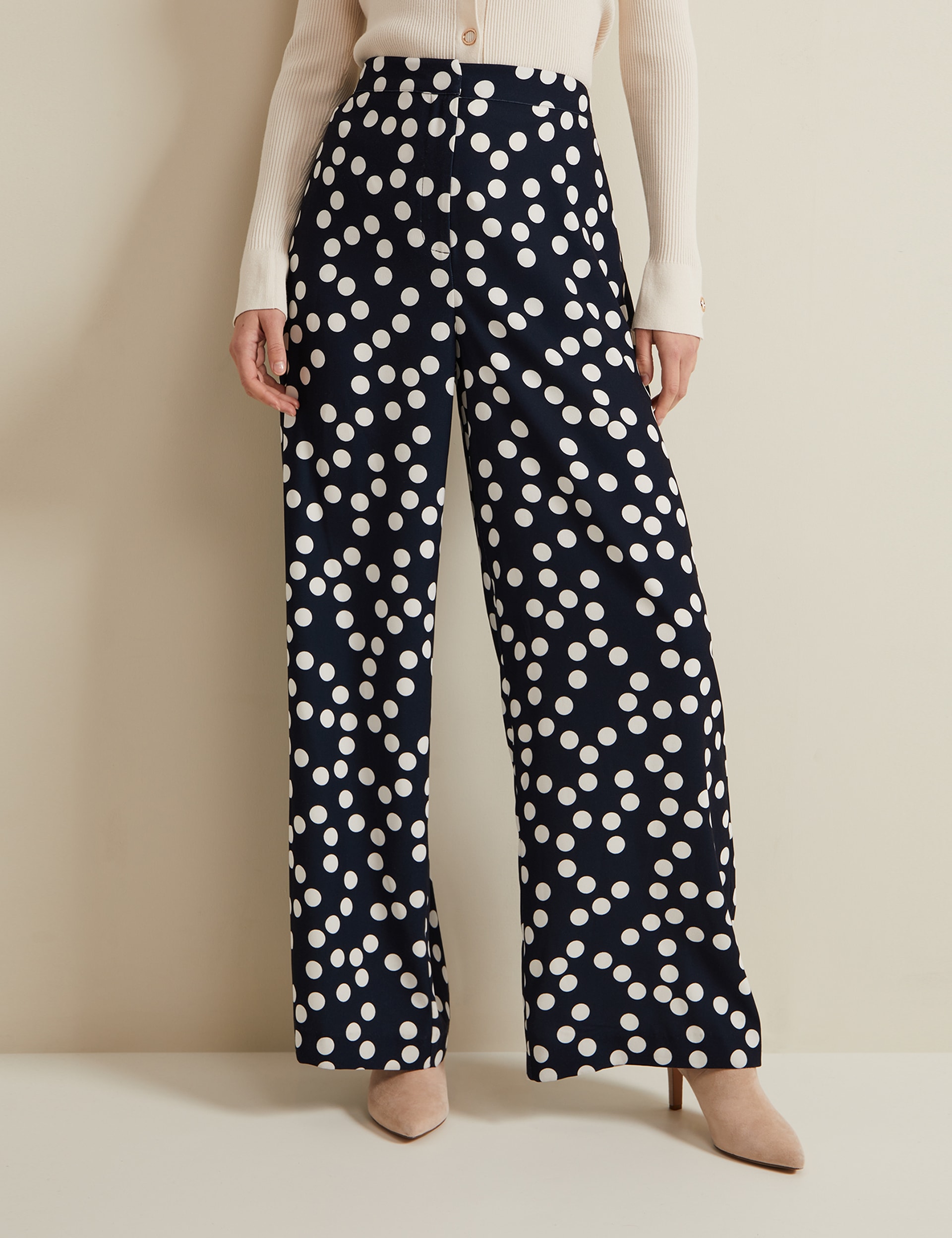 Polka Dot Wide Leg Trousers | Phase Eight | M&S