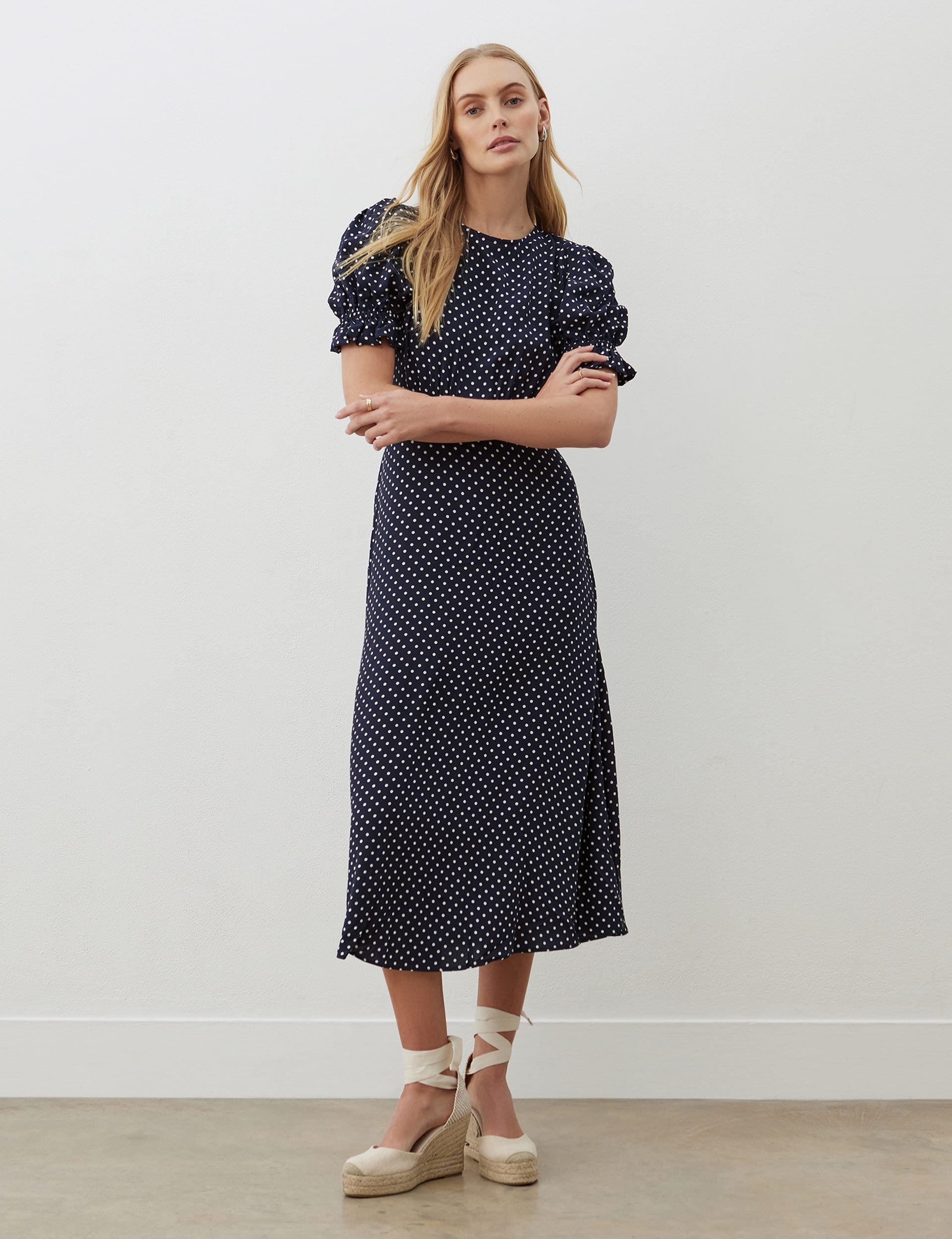 Polka Dot Midi Tea Dress | Finery London | M&S