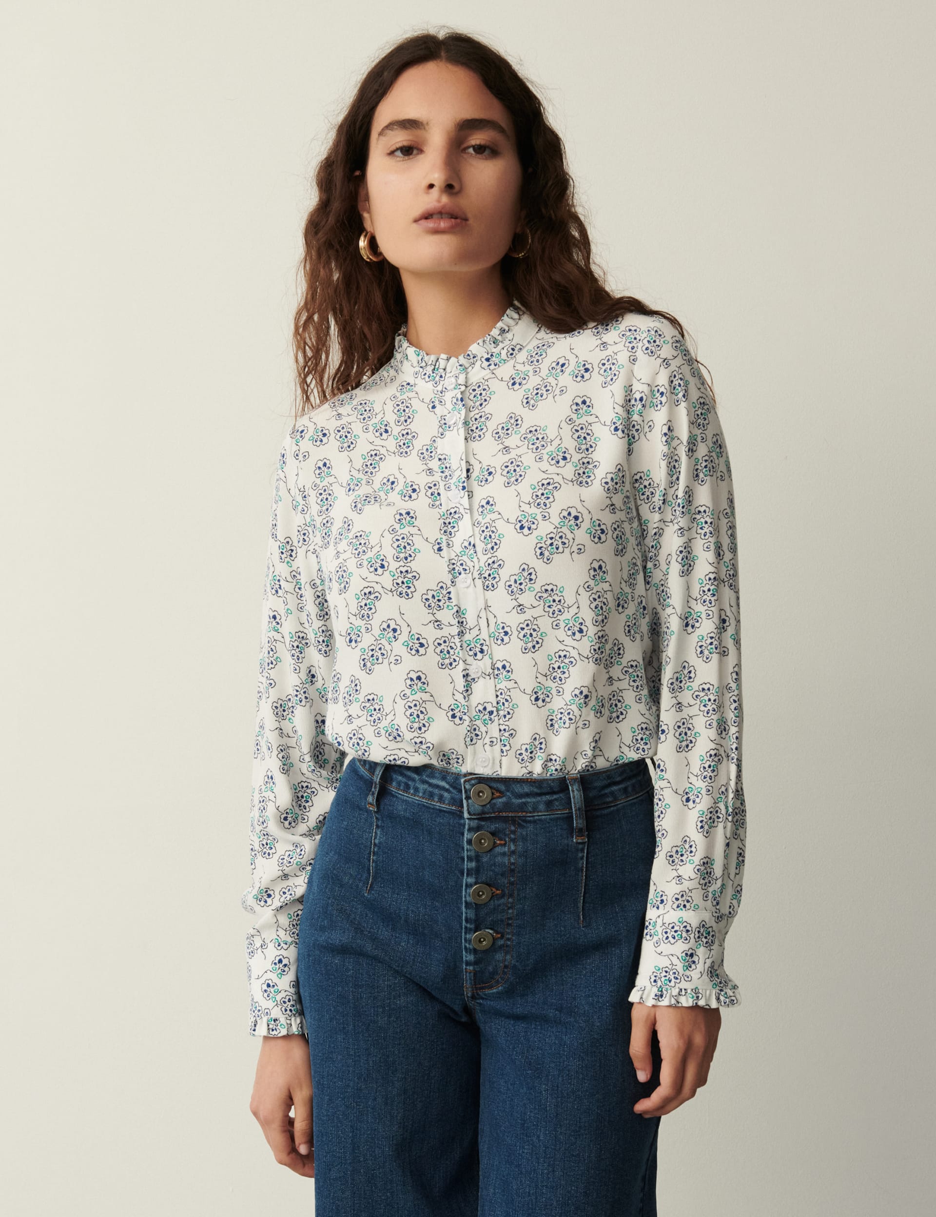 Floral High Neck Blouse | Finery London | M&S