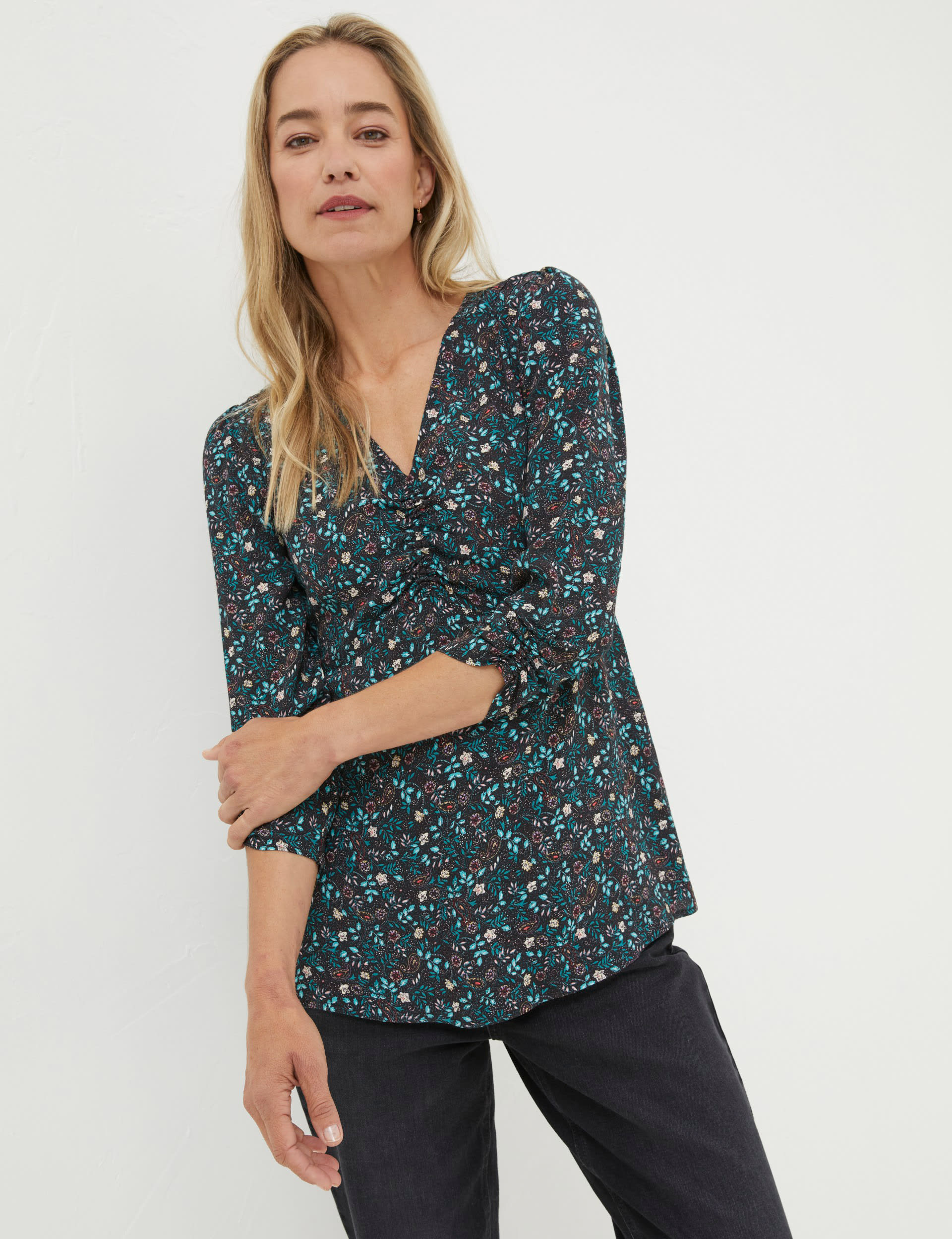 Floral V-Neck Blouse | FatFace | M&S