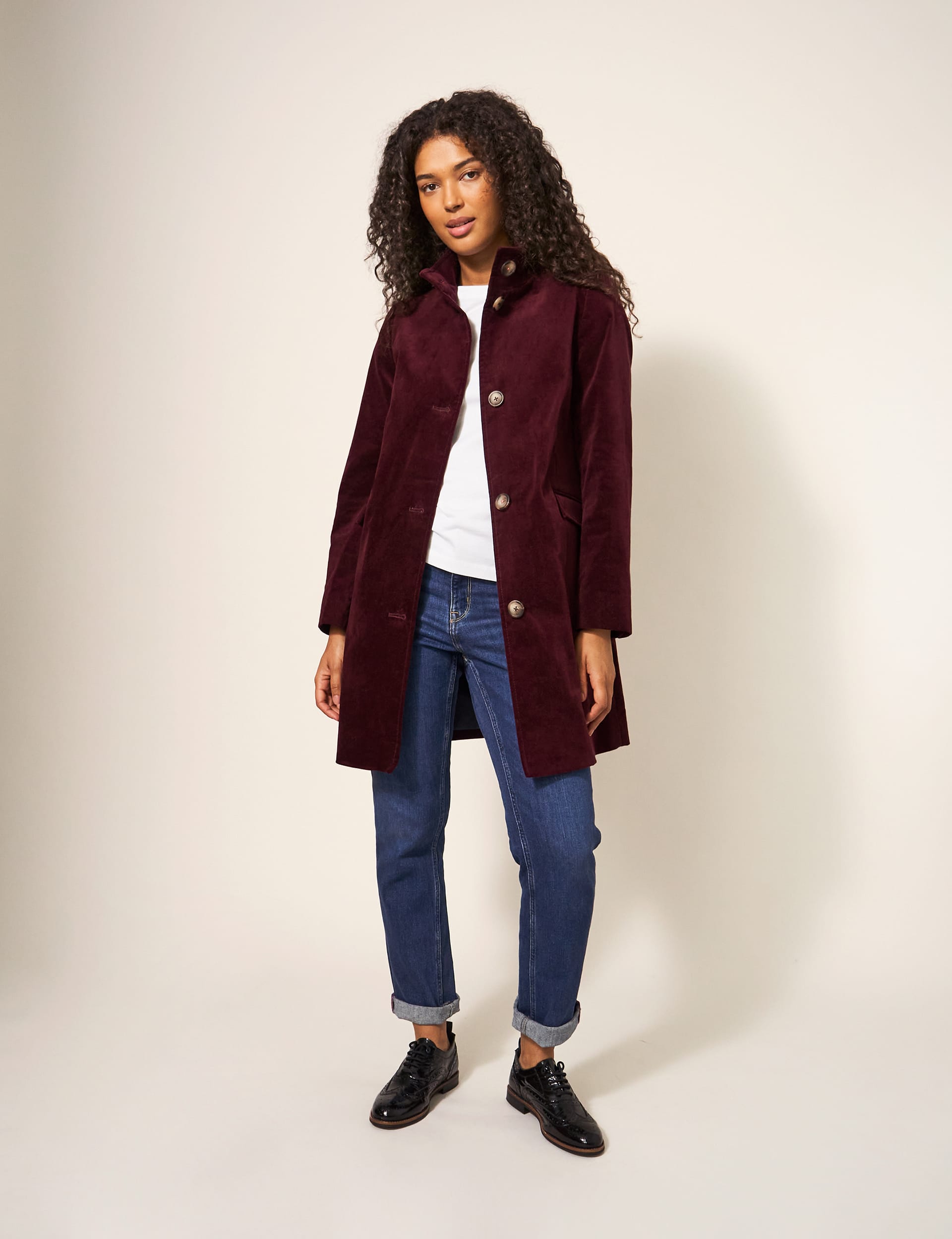 Velvet Pea Coat | White Stuff | M&S