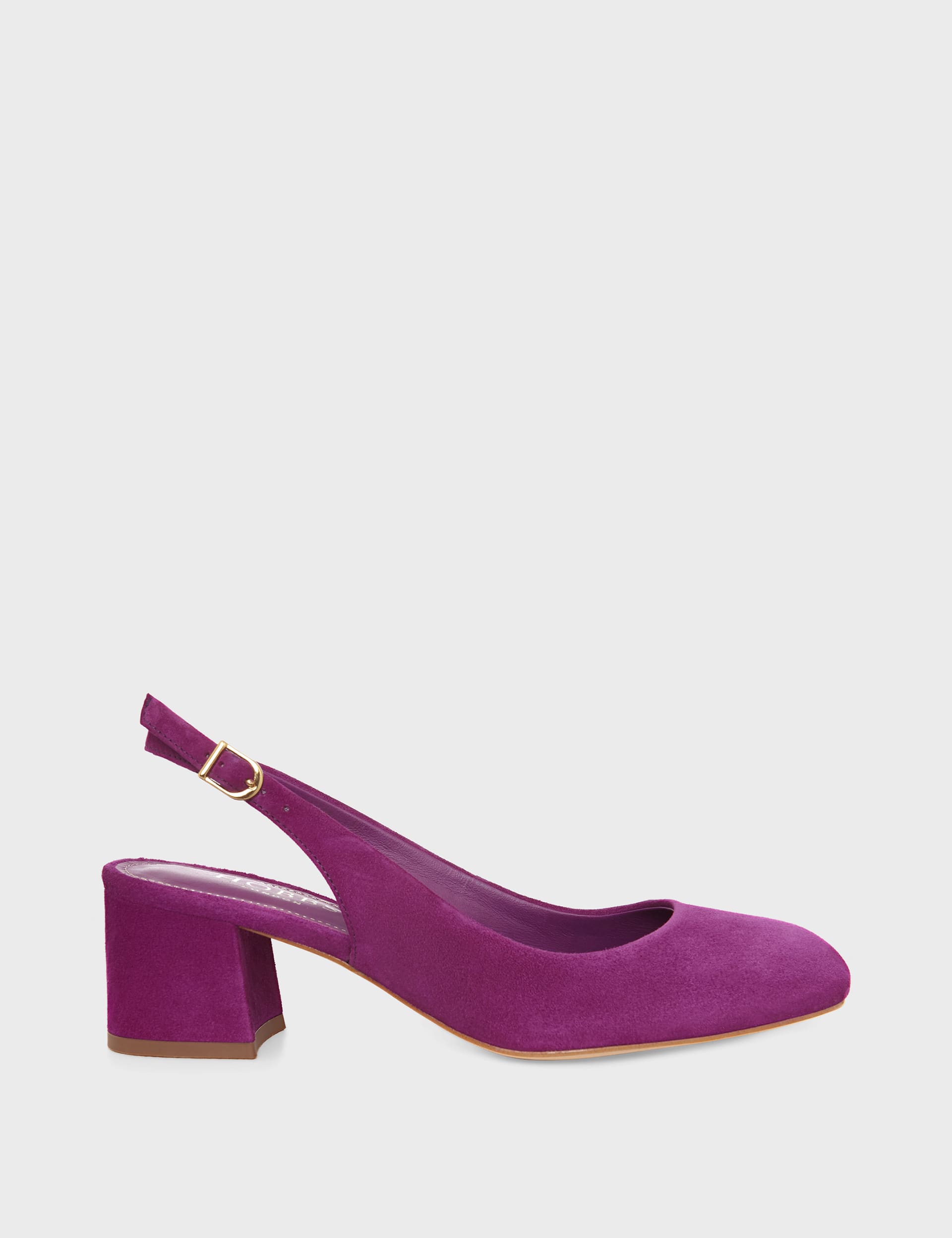 Suede Ankle Strap Block Heel Slingback Shoes | HOBBS | M&S