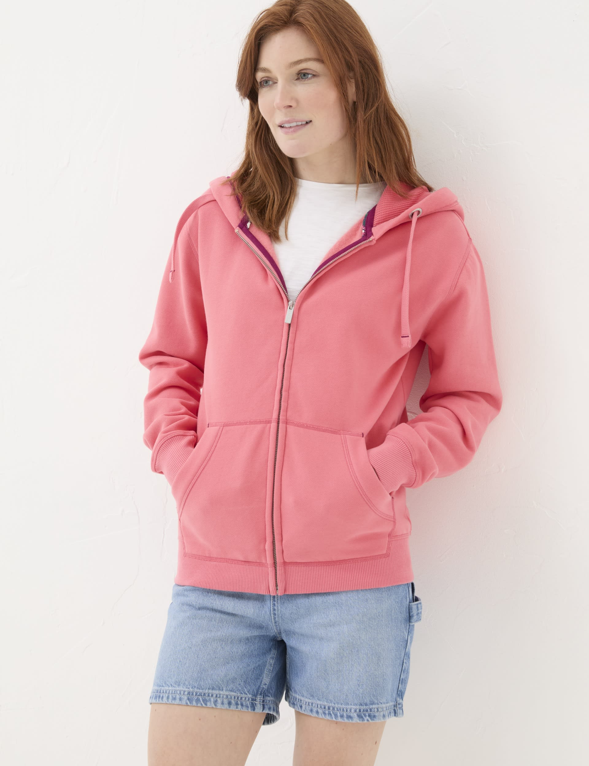 Cotton Rich Zip Up Hoodie | FatFace | M&S