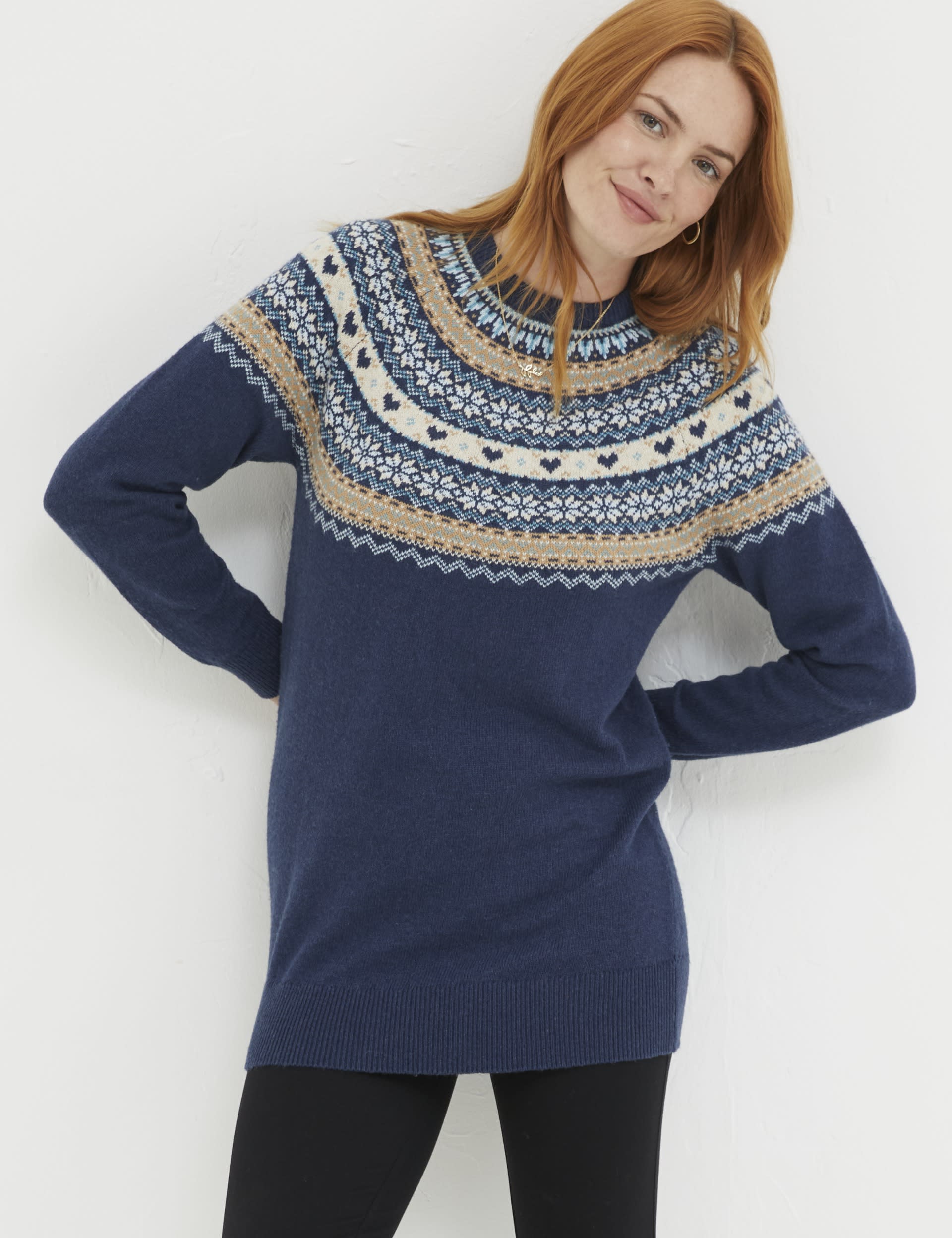 Cotton Rich Fair Isle Knitted Top | FatFace | M&S