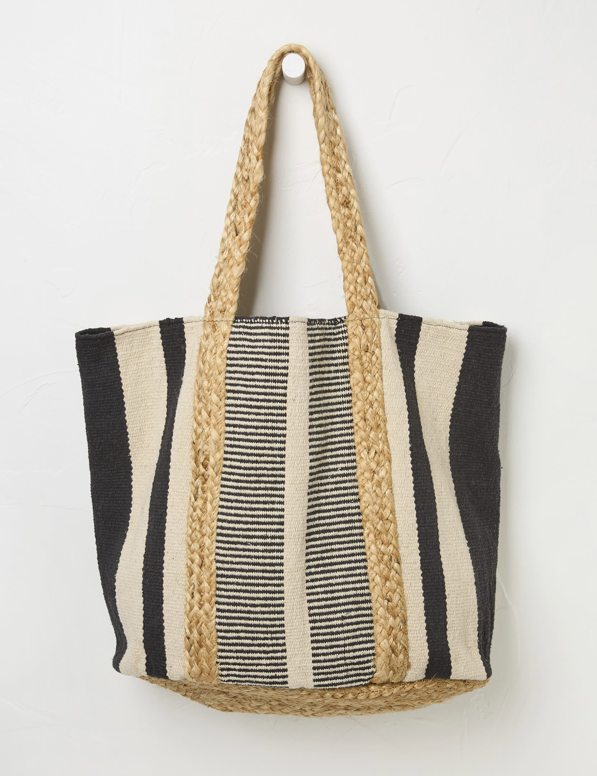 Cotton Blend Striped Woven Beach Bag | FatFace | M&S