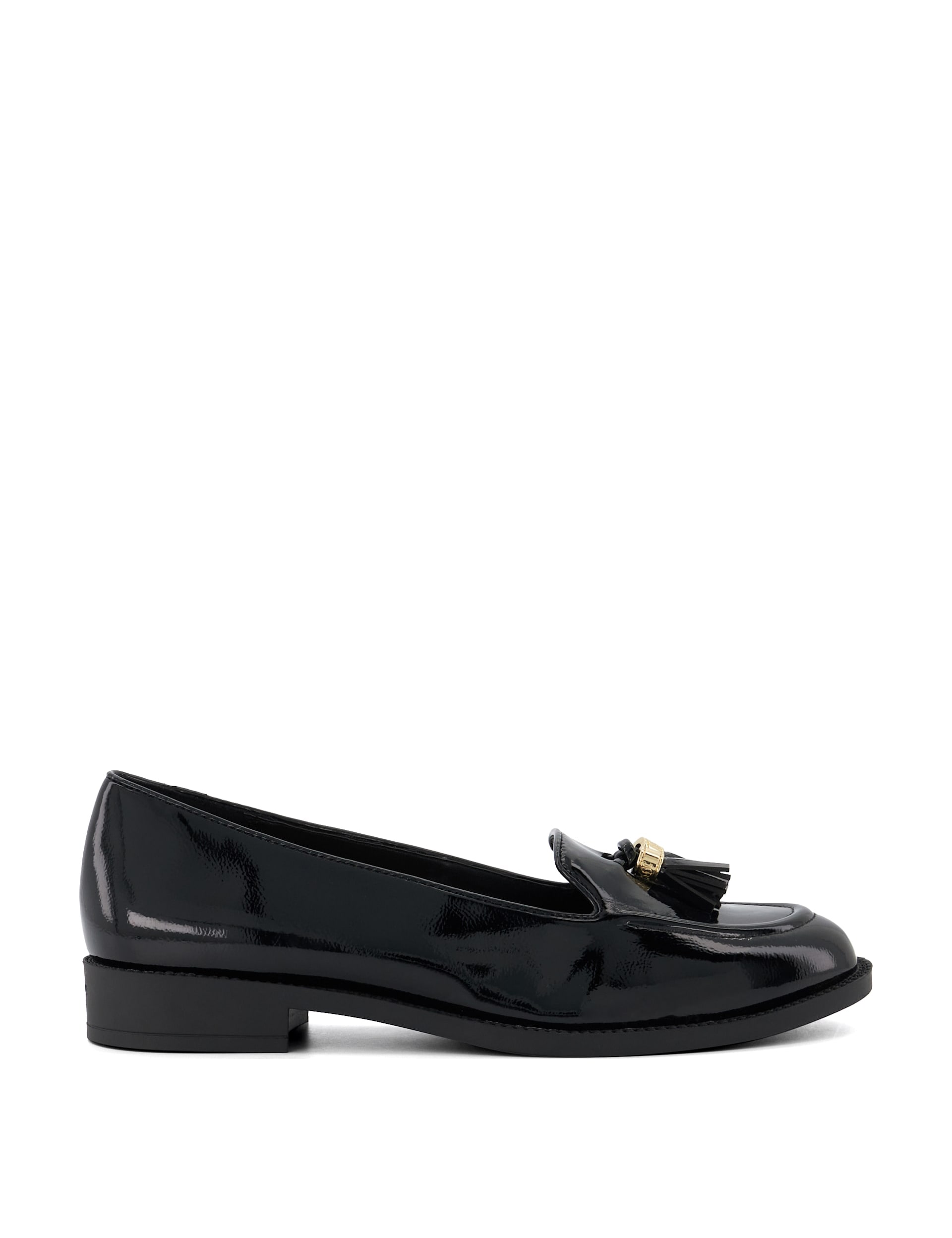 Wide Fit Patent Tassel Flat Loafers | Dune London | M&S