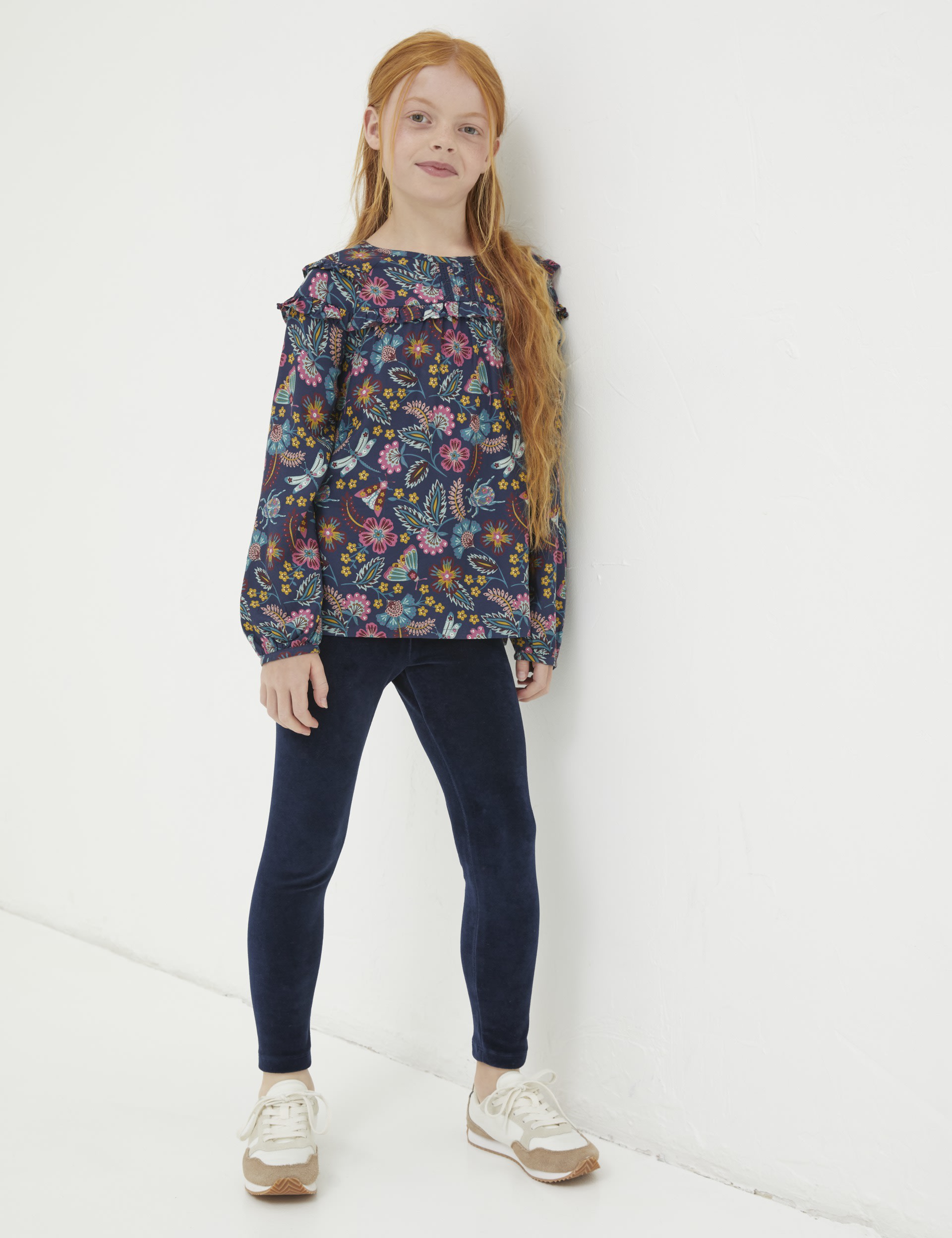 Cotton Rich Velvet Leggings (3-13 Yrs) | FatFace | M&S