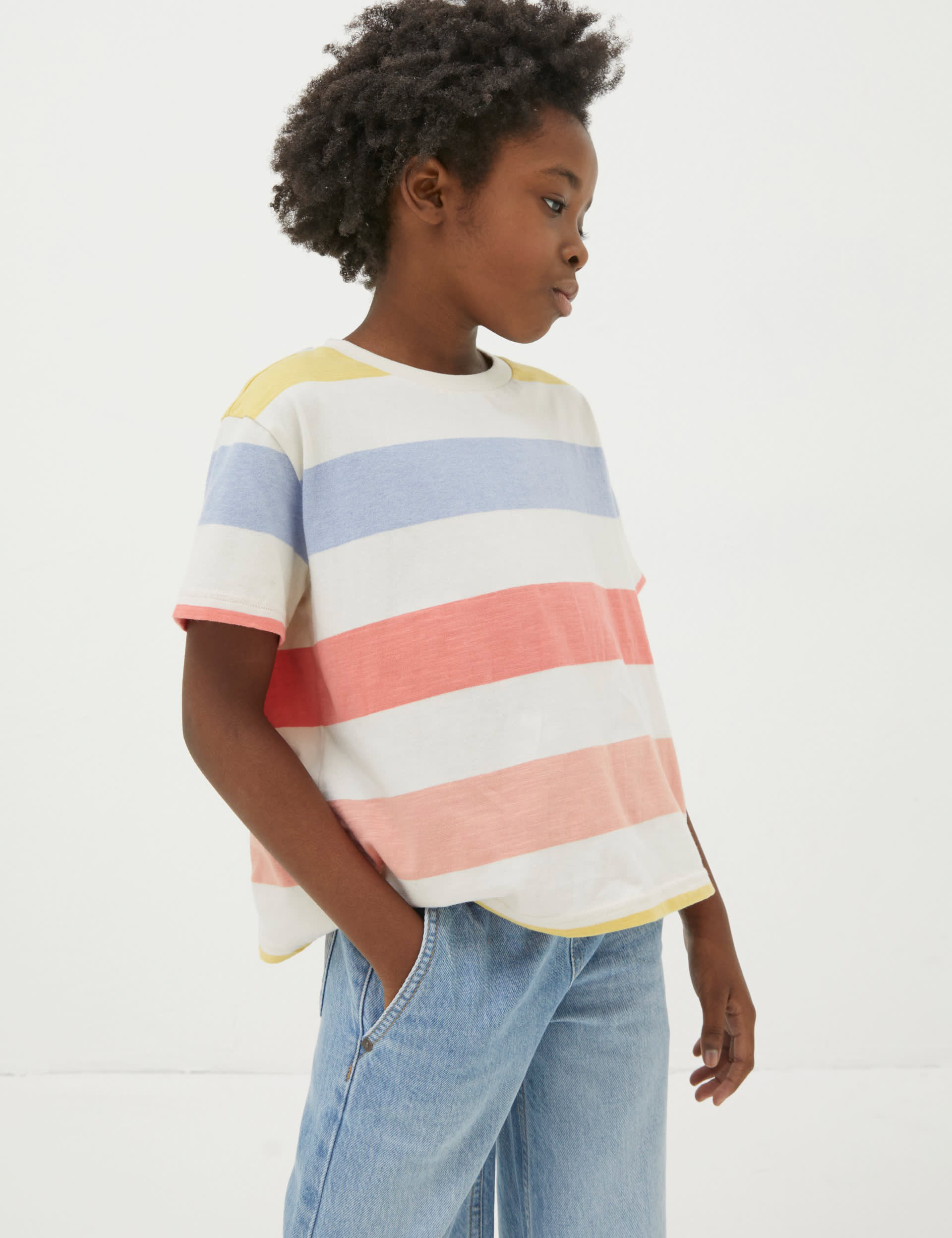 Pure Cotton Striped T-Shirt (3-13 Yrs) | FatFace | M&S