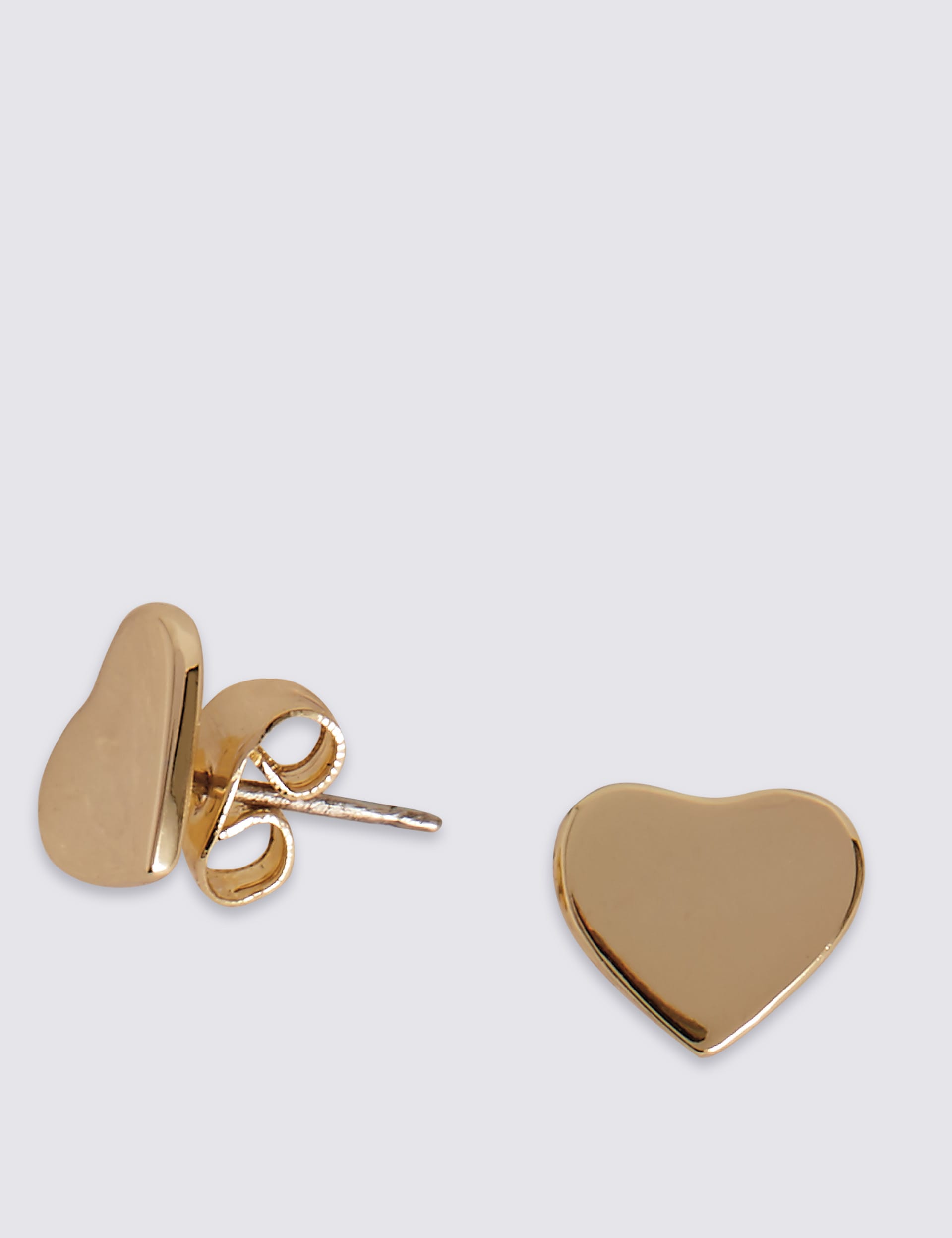Heart Stud Earrings Image 2 of 3