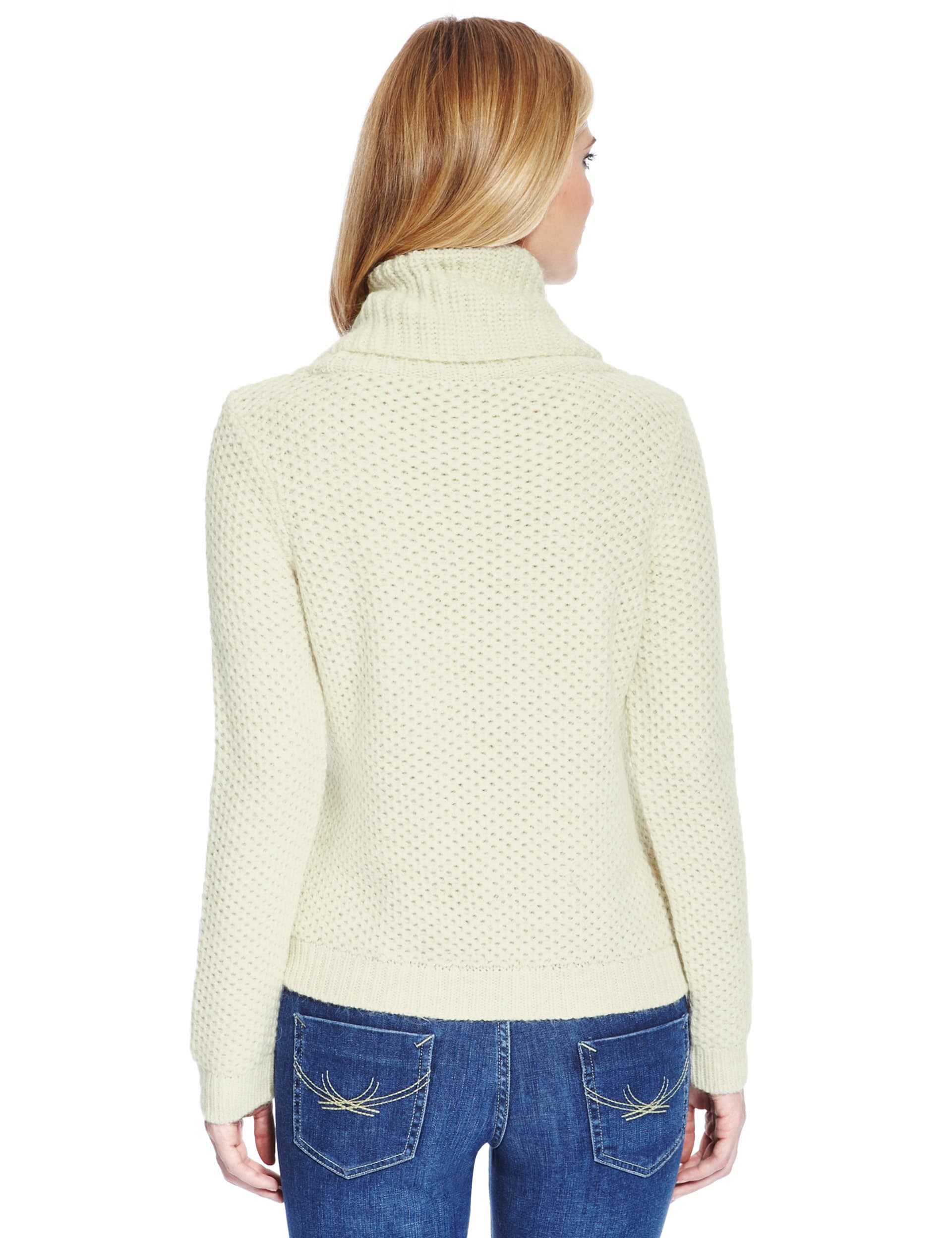 Cropped Cowl Neck Jumper with Mohair Image 2 of 6