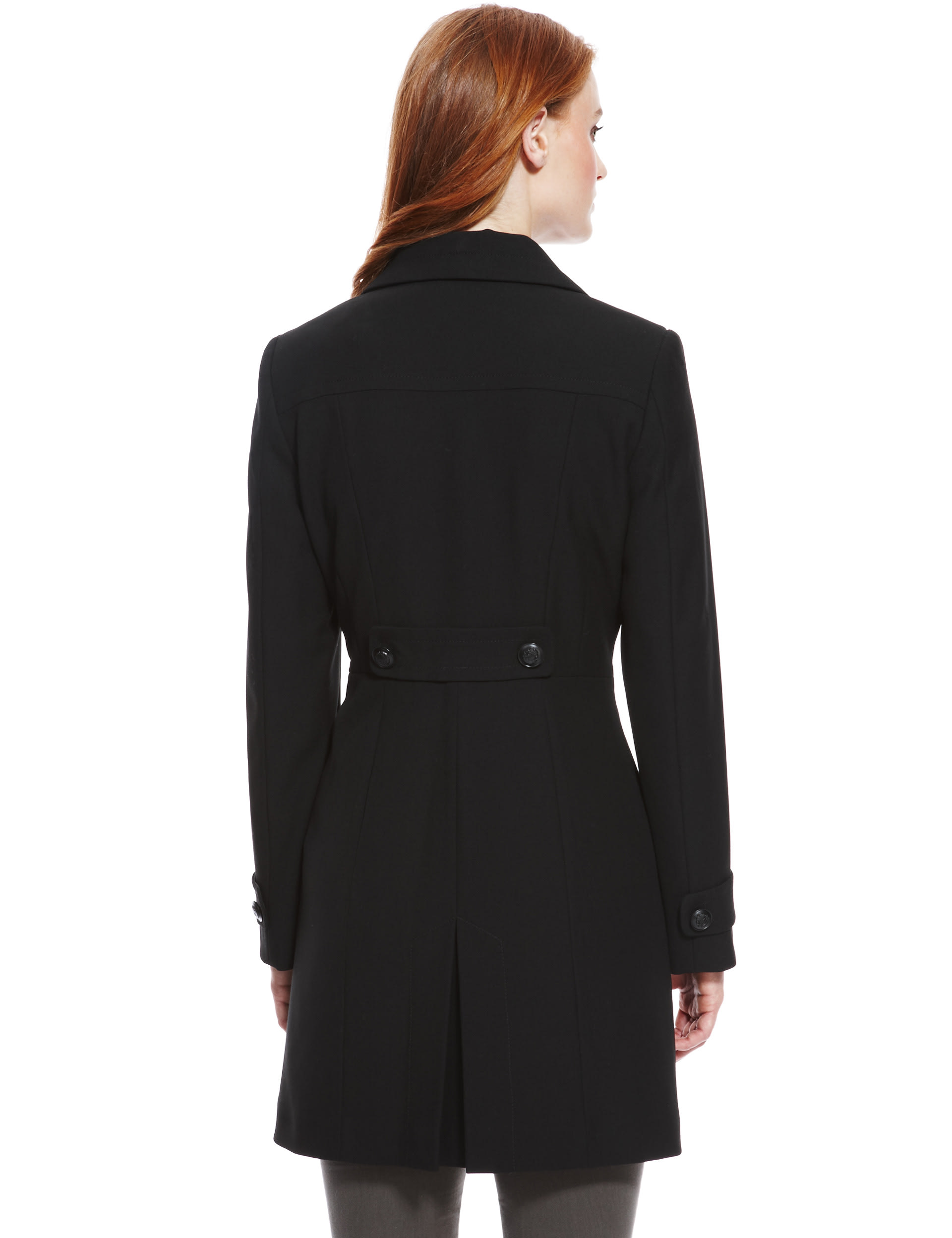 Double Breasted Military Coat Image 2 of 8
