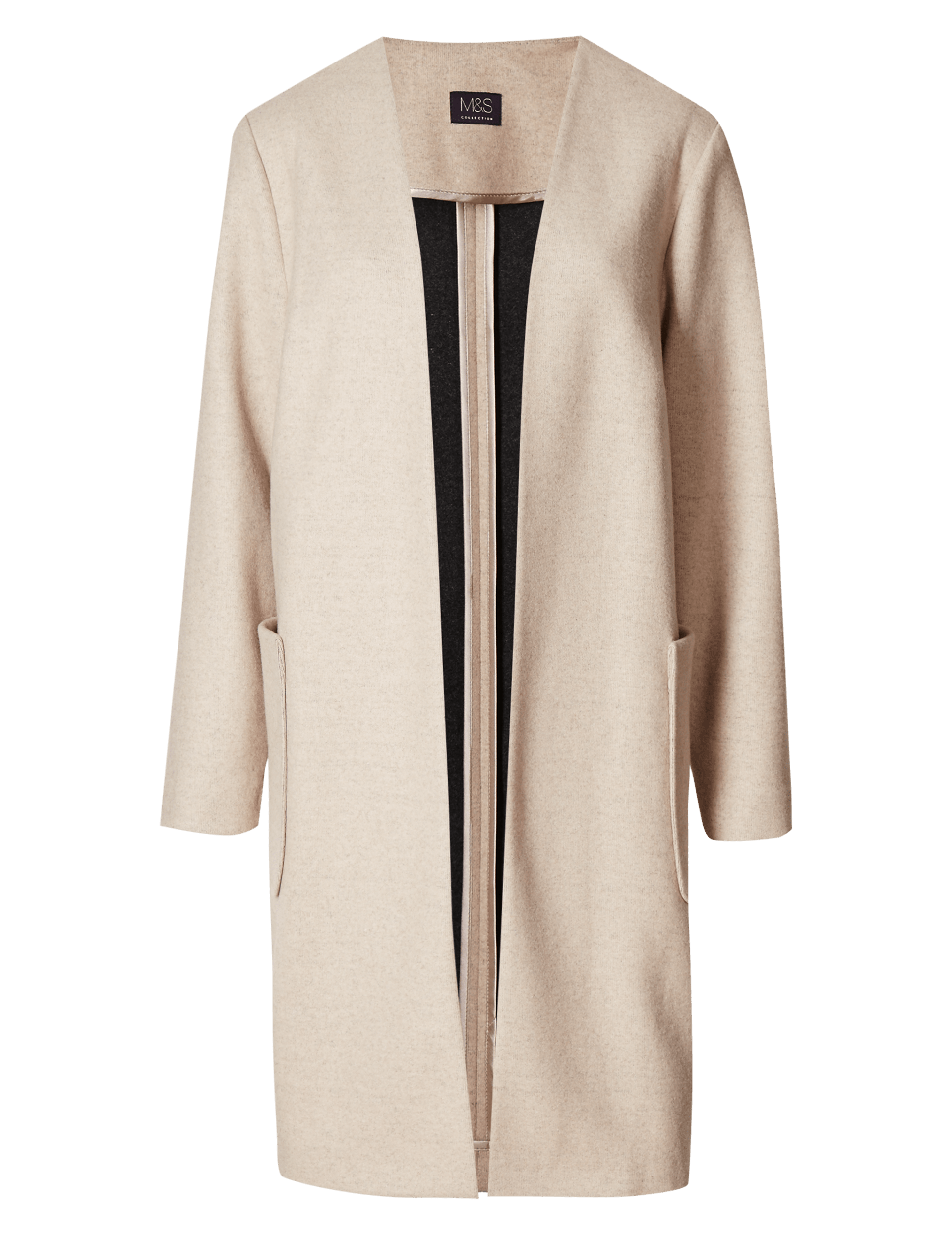 PETITE Double Face Coat with Wool M S Collection M S