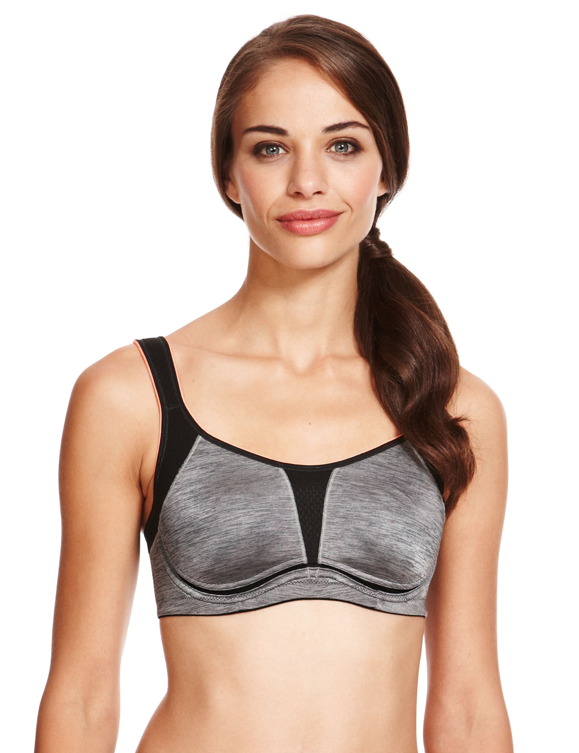 High Impact Flexible Underwired Sports Full Cup Bra A-G Image 2 of 4