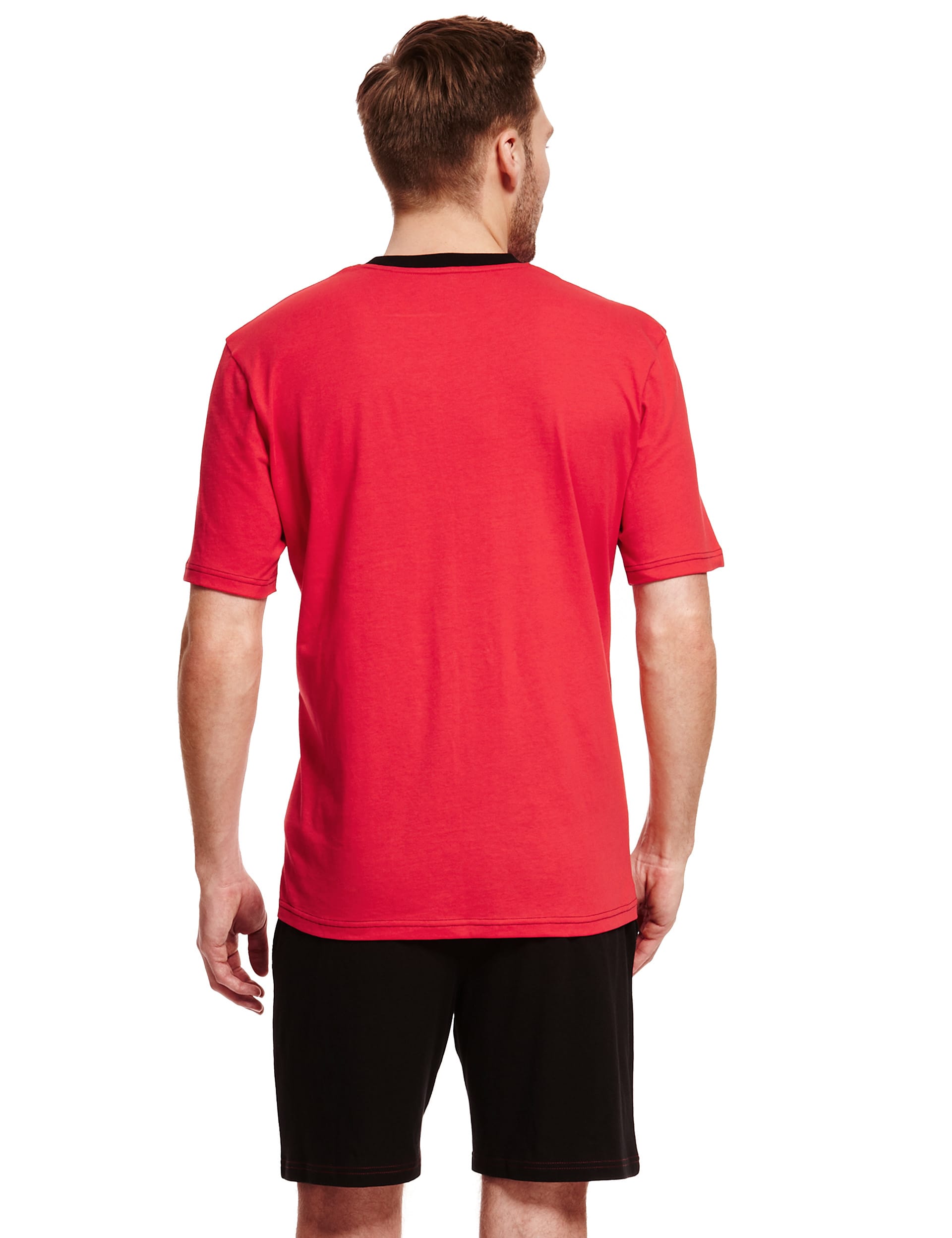 Pure Cotton Manchester United T-Shirt & Shorts Set Image 2 of 5